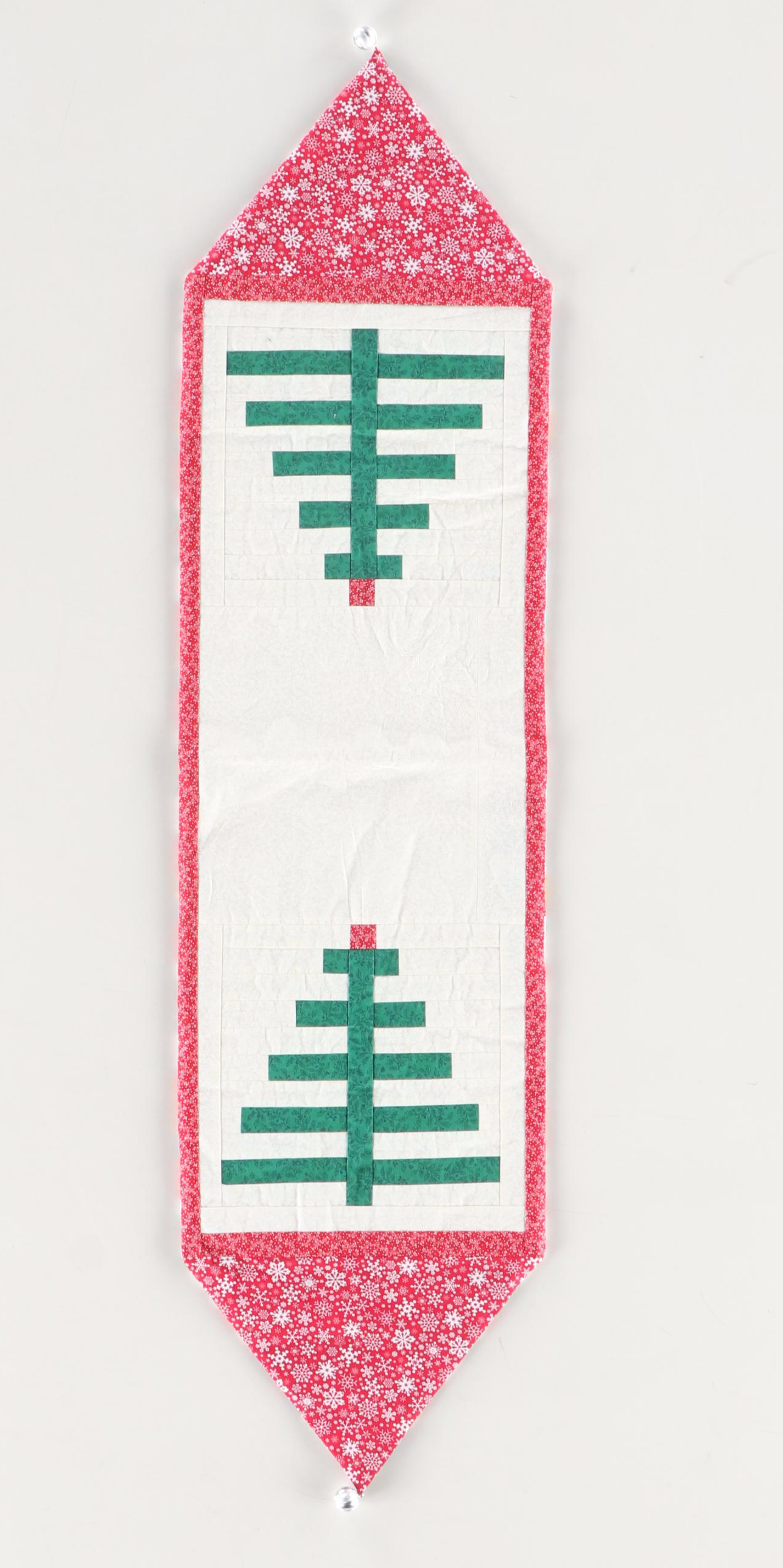 Cacilda Meier Artisan Hanging Quilt and Table Runner "Christmas Tree Quartet"