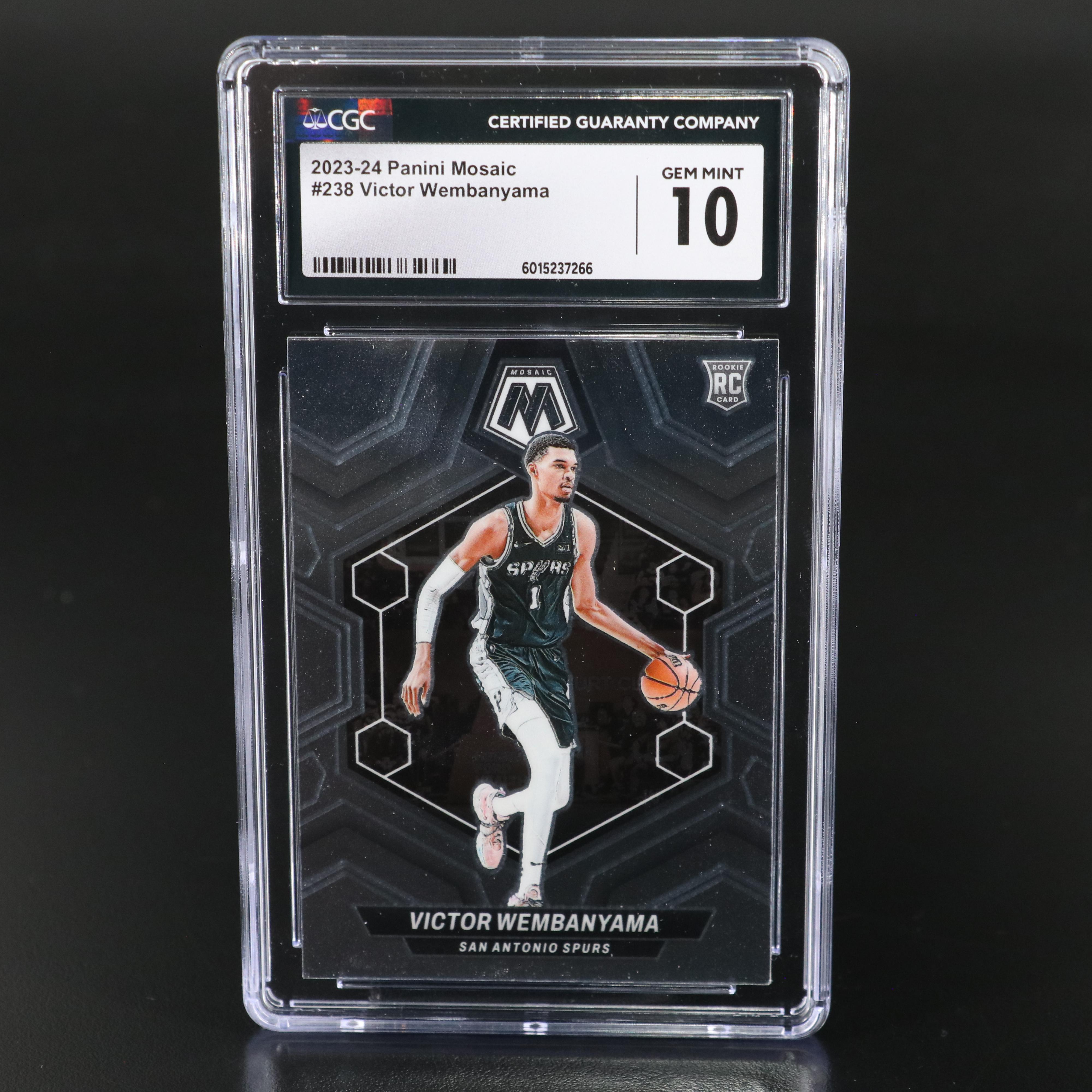 2023-24 Mosaic Victor Wembanyama Rookie Basketball Card Graded CGC 10
