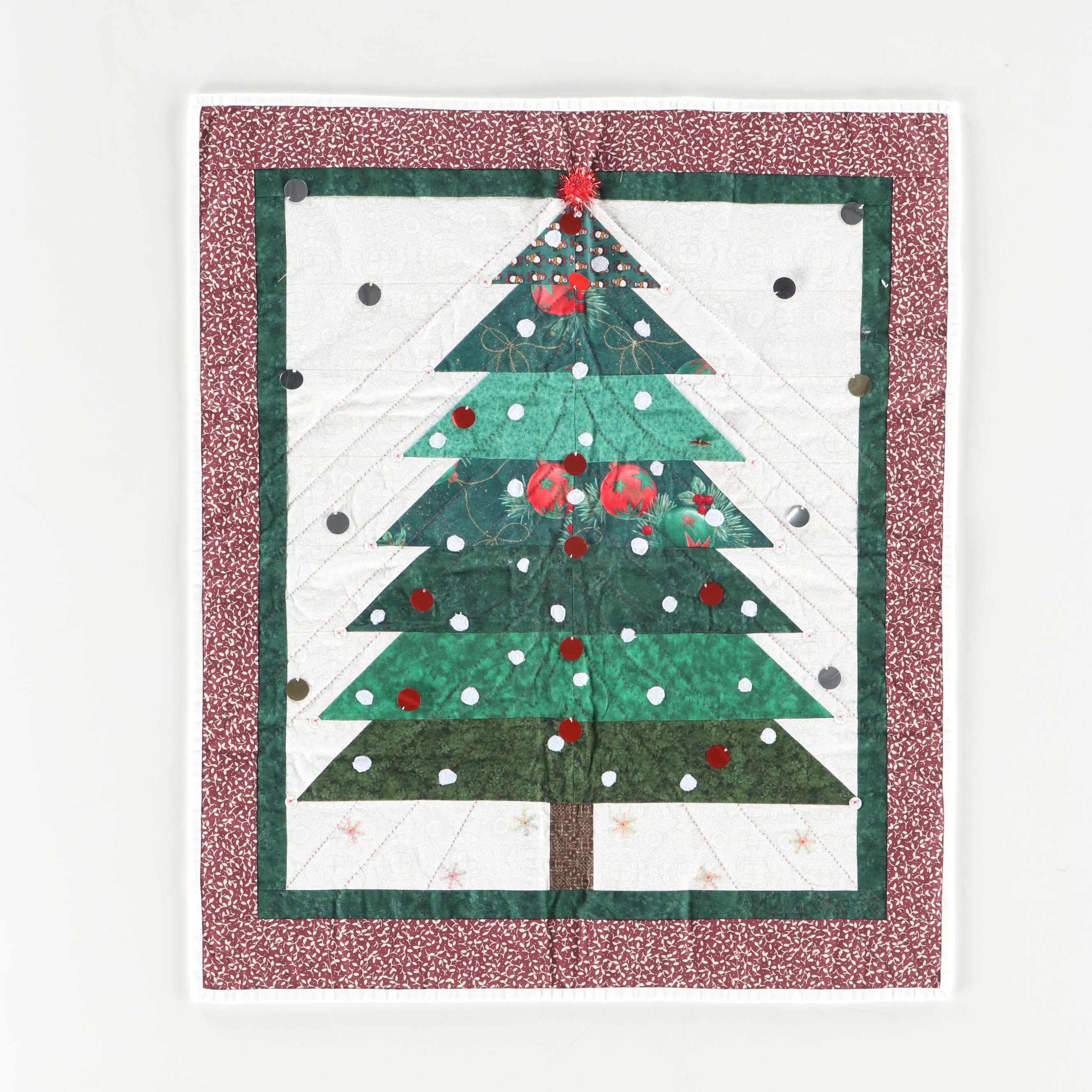 Cacilda Meier Artisan "Sparkle Christmas Tree" and Other Hanging Quilt