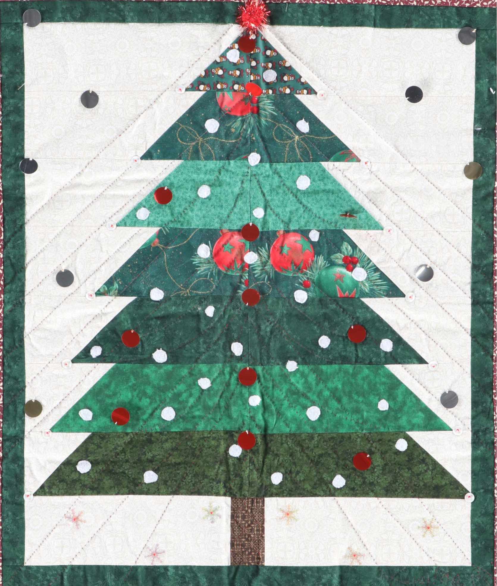 Cacilda Meier Artisan "Sparkle Christmas Tree" and Other Hanging Quilt