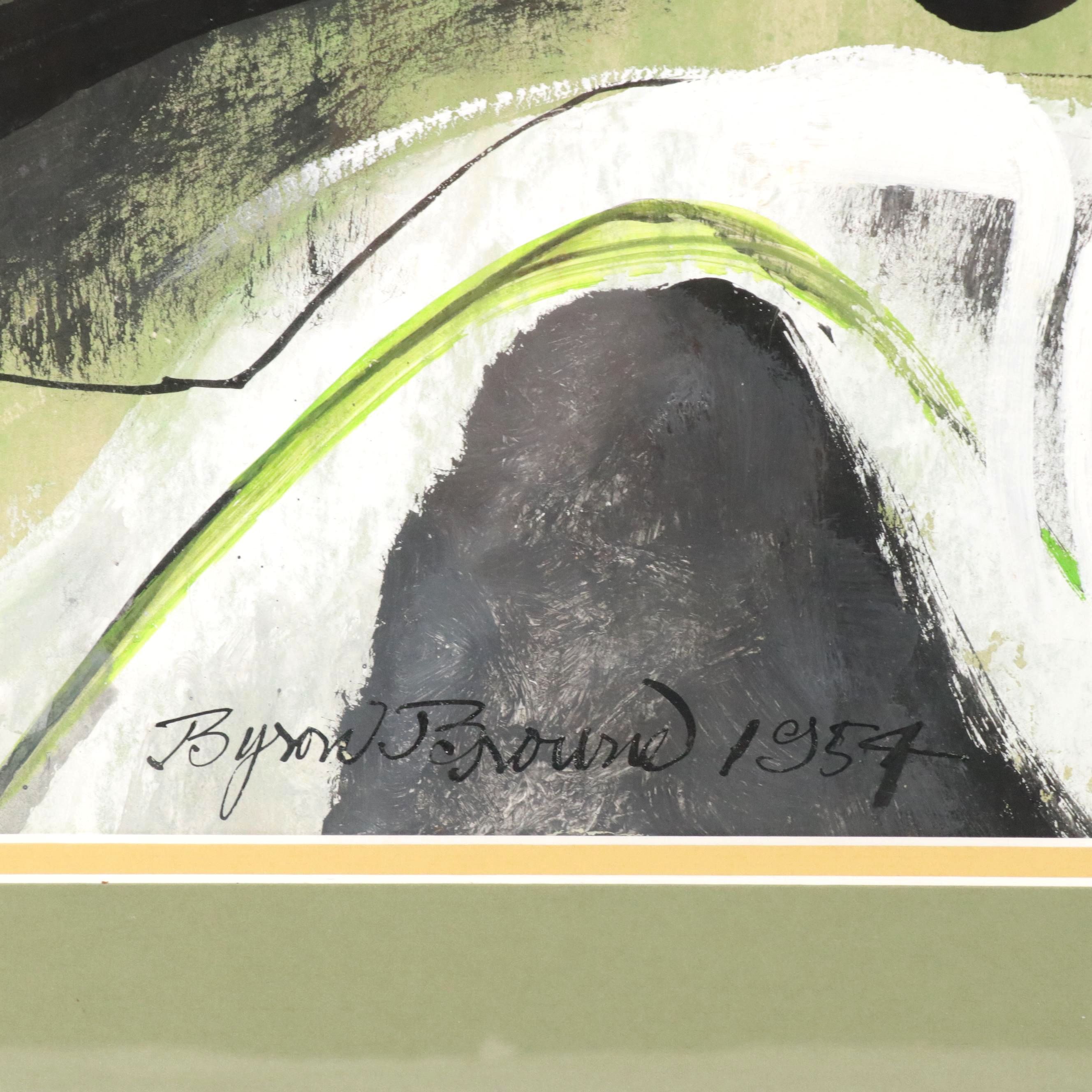 Byron "George Byron" Browne Abstract Acrylic Painting "From a Still Life," 1954