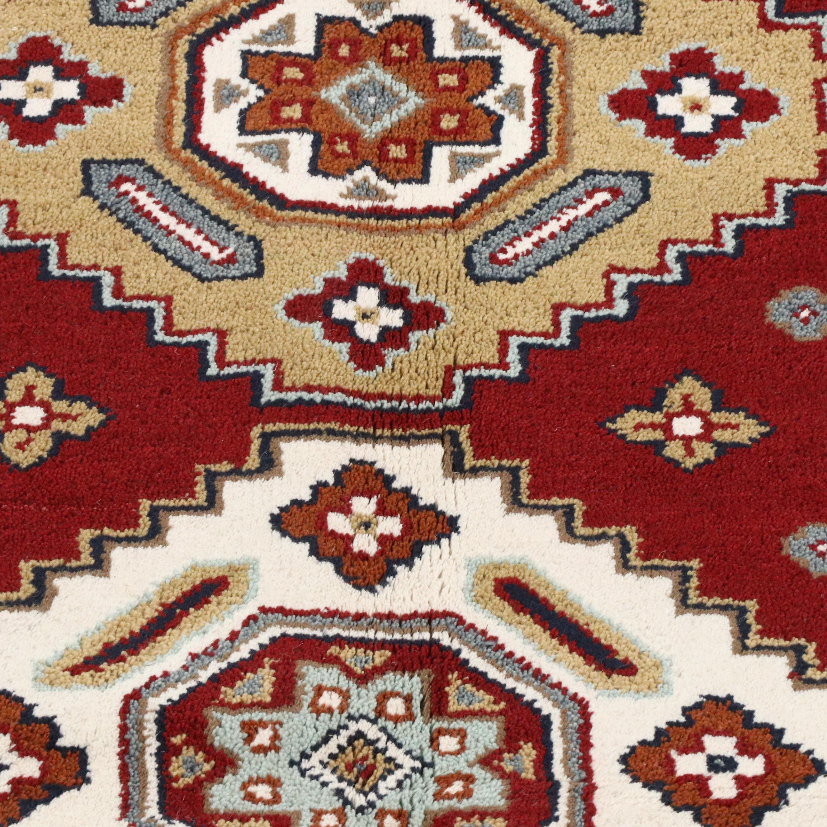 5'7 x 7'11 Hand-Knotted Afghan Kazak Area Rug