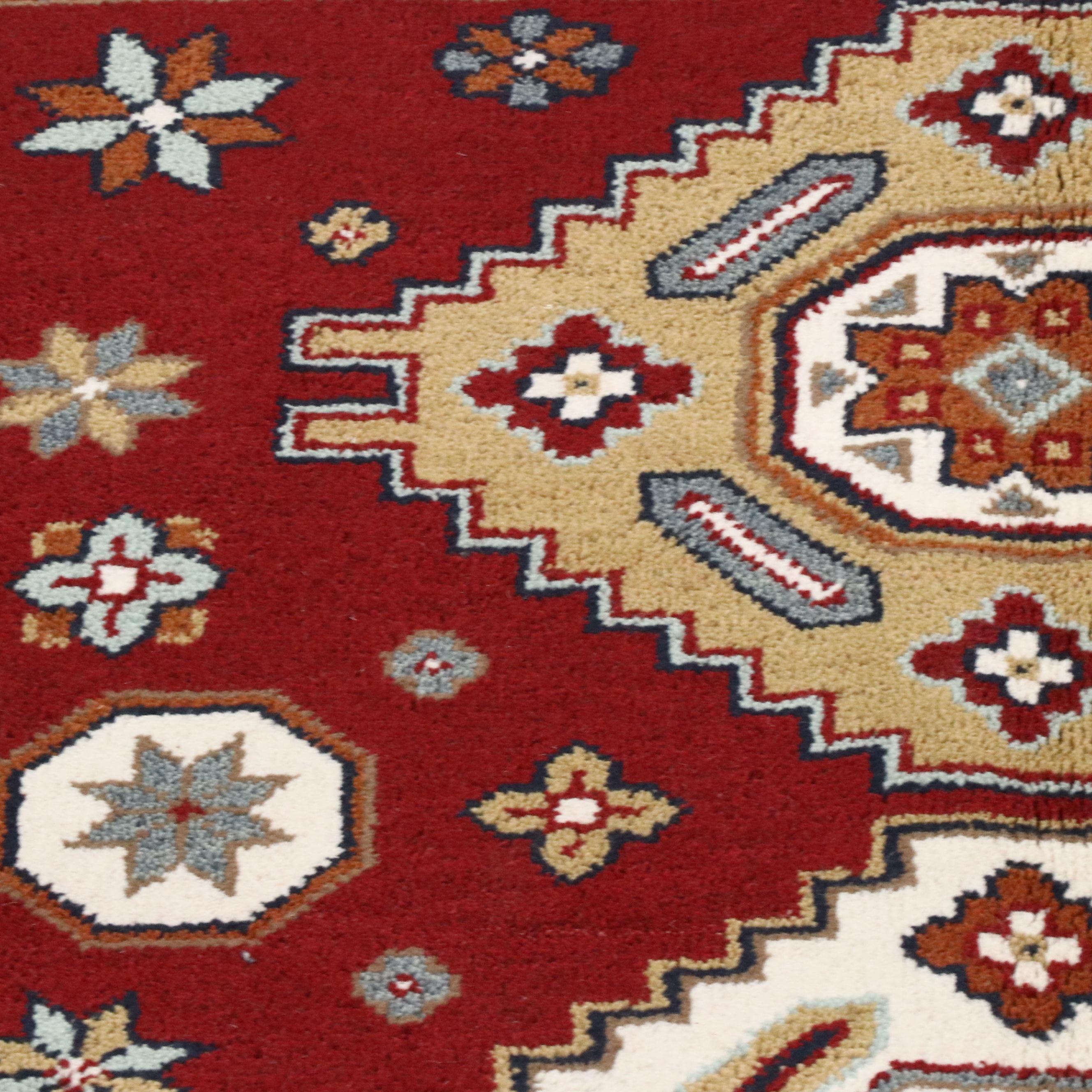 5'7 x 7'11 Hand-Knotted Afghan Kazak Area Rug