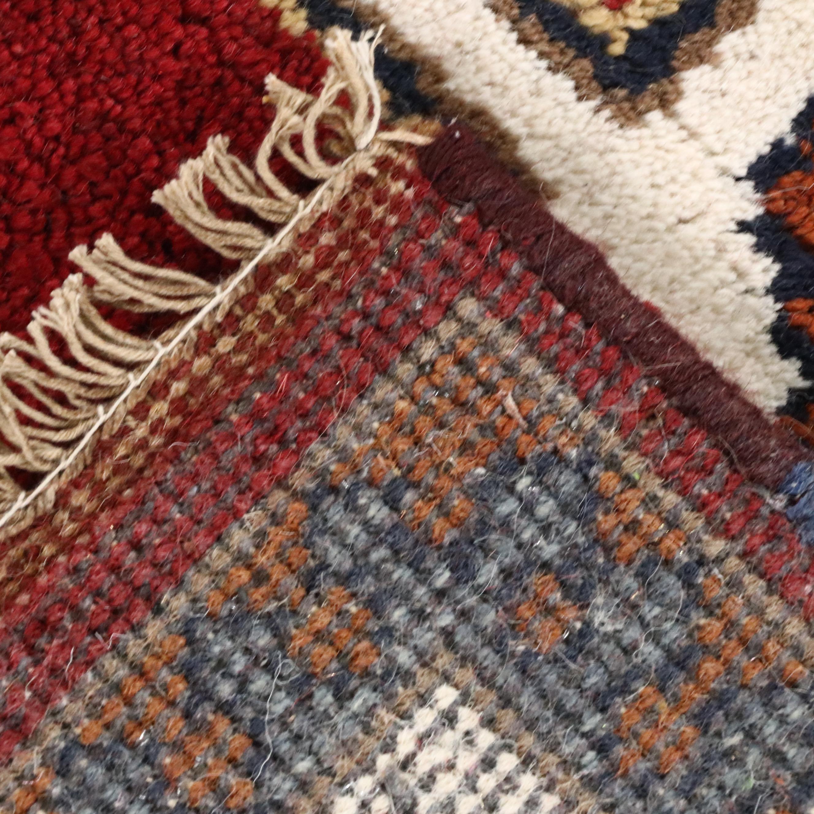 5'7 x 7'11 Hand-Knotted Afghan Kazak Area Rug