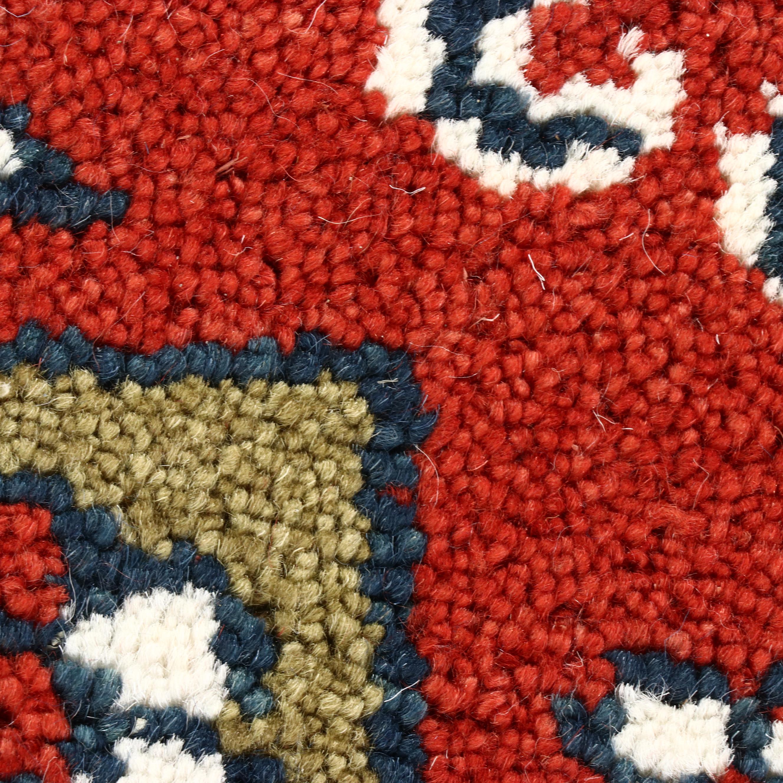 2'5 x 6'3 Hand-Knotted Afghan Kazak Carpet Runner