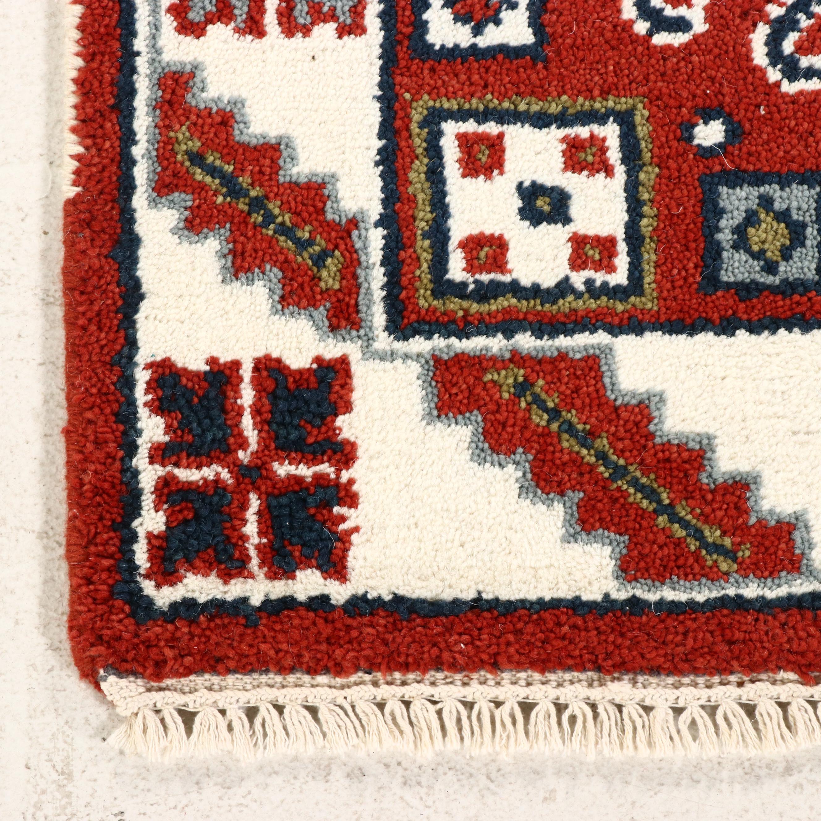 2'5 x 6'3 Hand-Knotted Afghan Kazak Carpet Runner