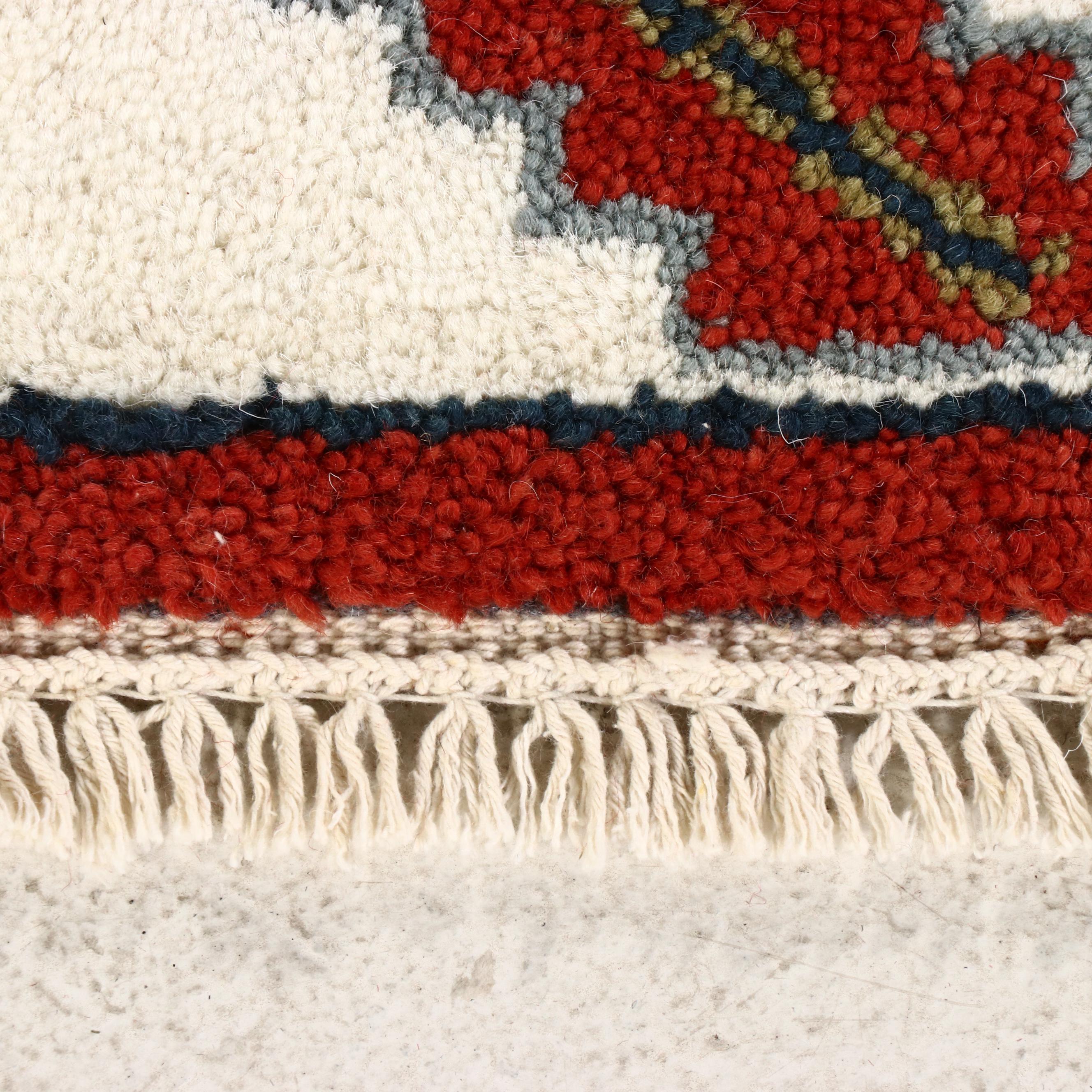 2'5 x 6'3 Hand-Knotted Afghan Kazak Carpet Runner