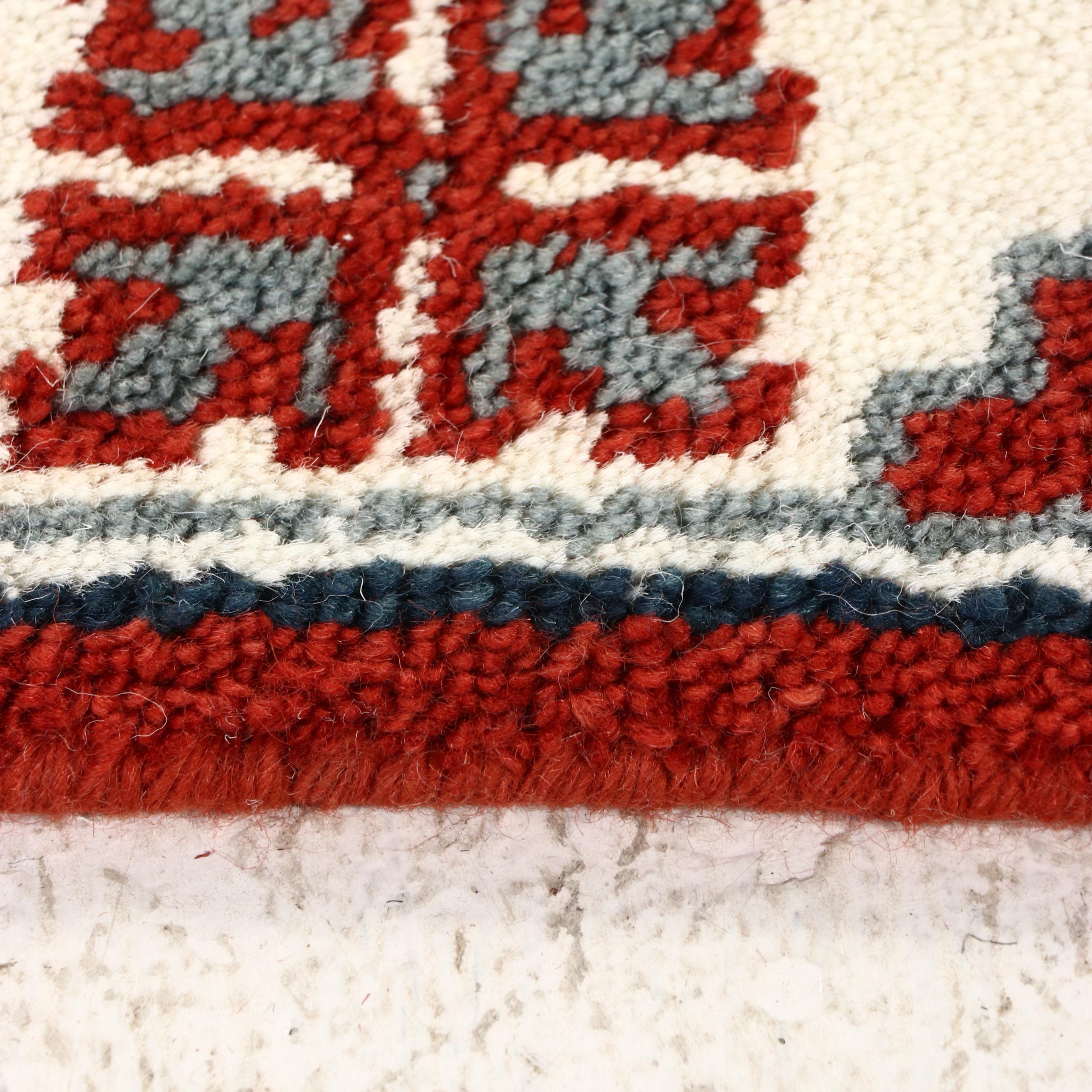 2'5 x 6'3 Hand-Knotted Afghan Kazak Carpet Runner