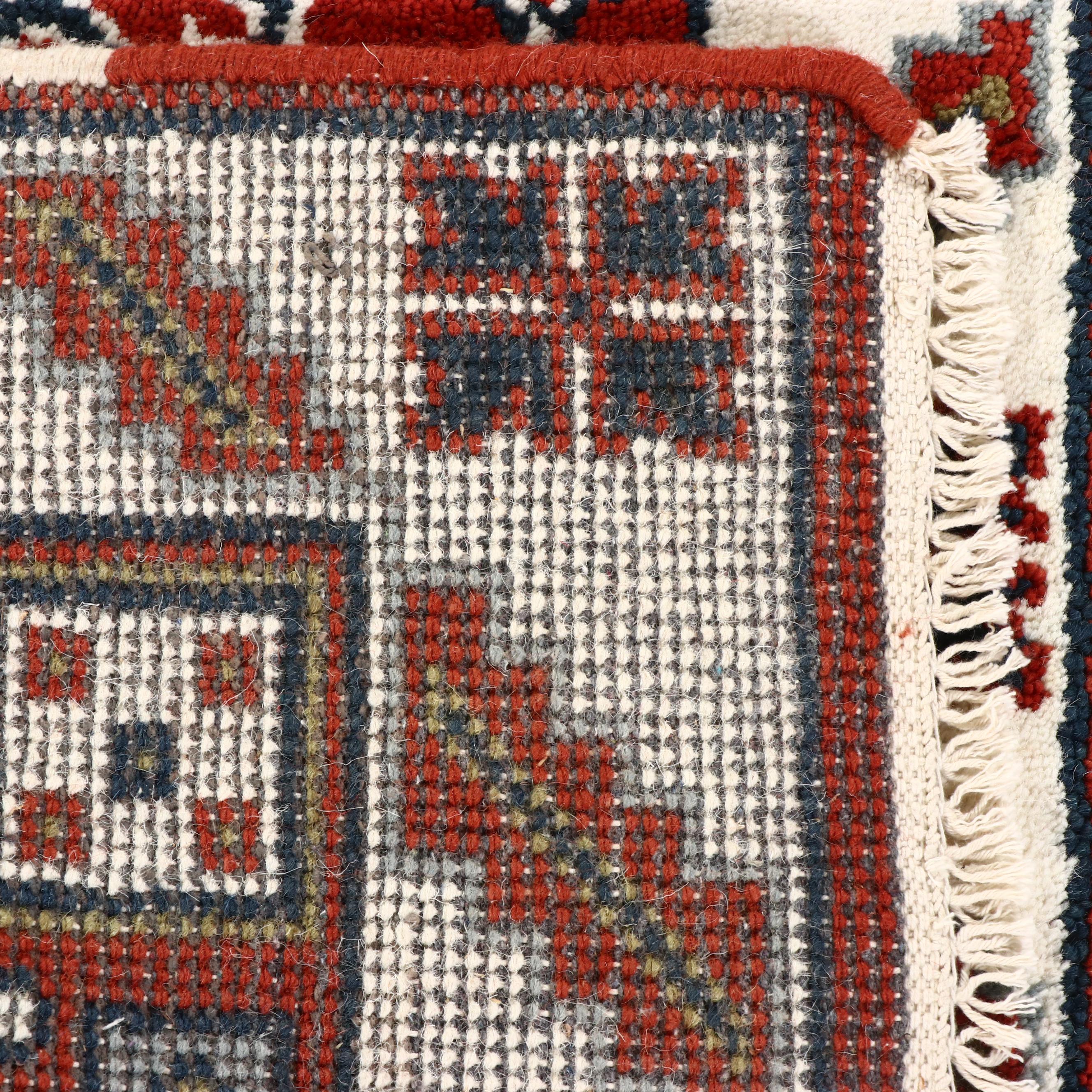 2'5 x 6'3 Hand-Knotted Afghan Kazak Carpet Runner