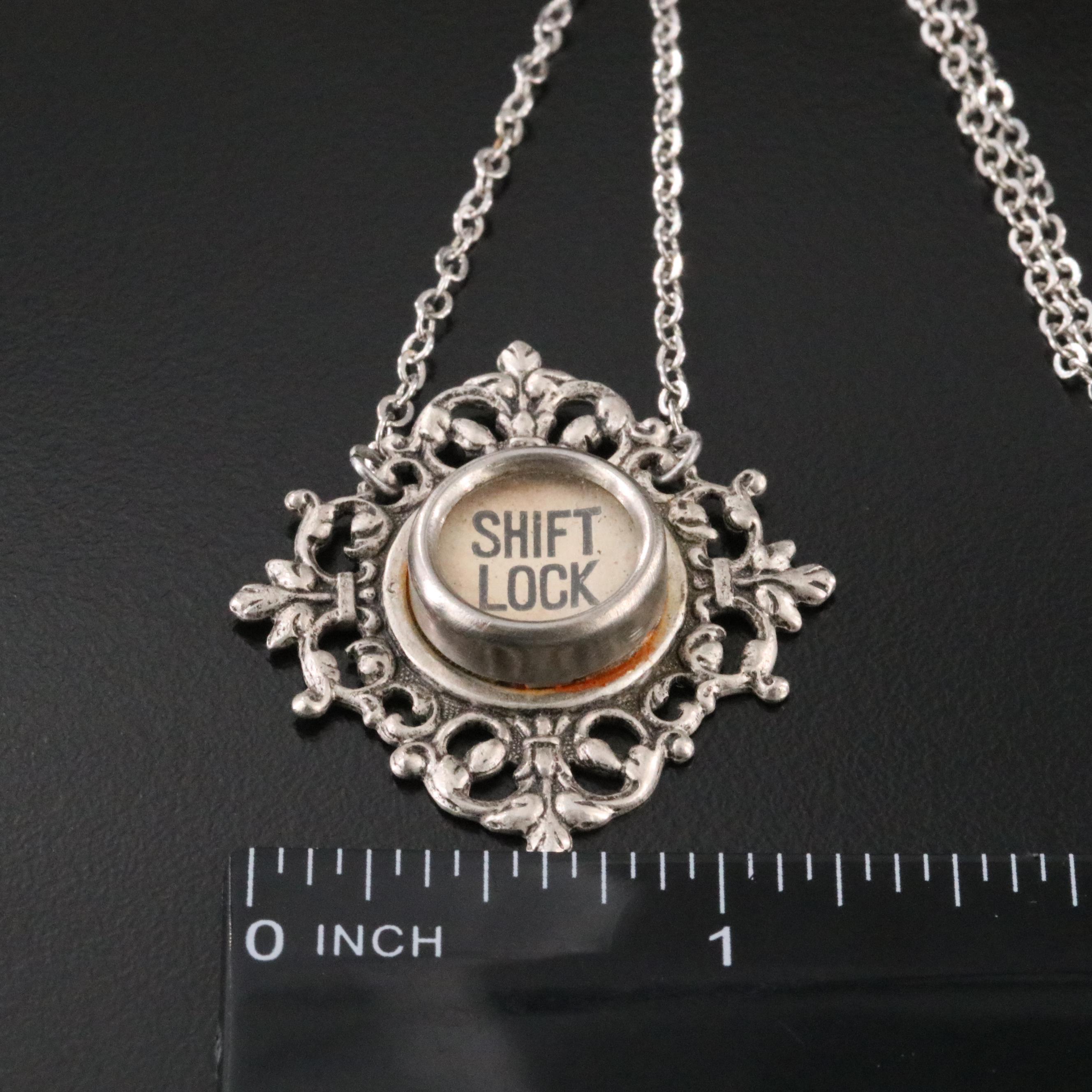 Antique "Shift Lock" Typewriter Button Necklace
