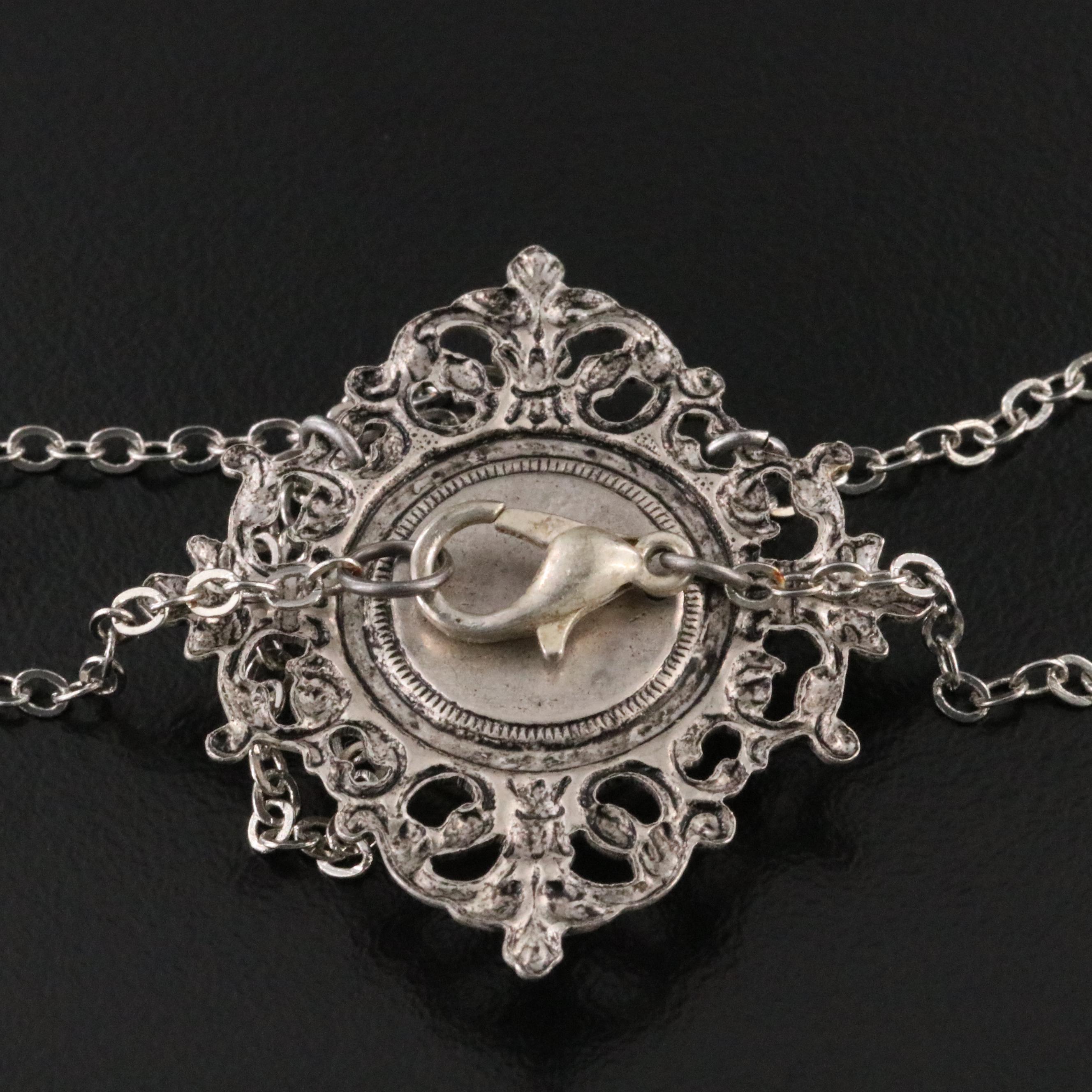 Antique "Shift Lock" Typewriter Button Necklace