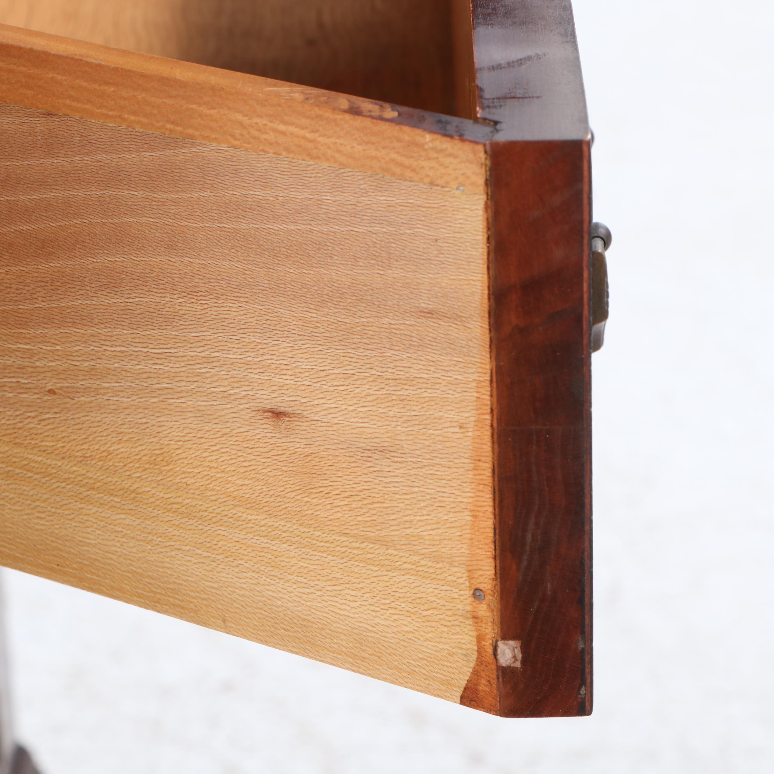 Drexel Federal Style Mahogany and Line-Inlaid Corner Cabinet