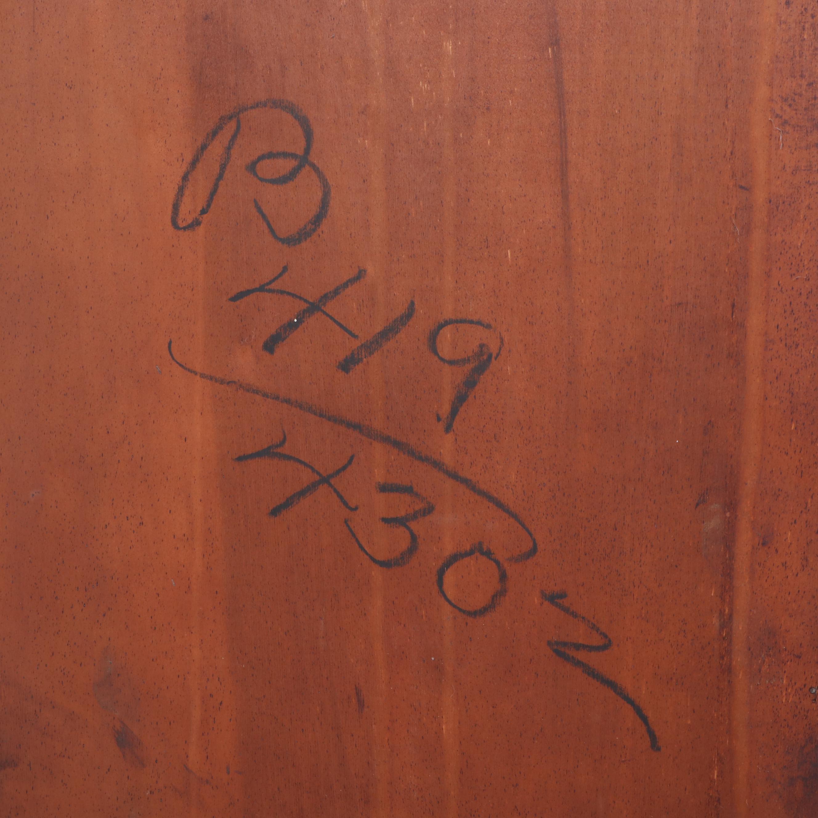 Drexel Federal Style Mahogany and Line-Inlaid Corner Cabinet