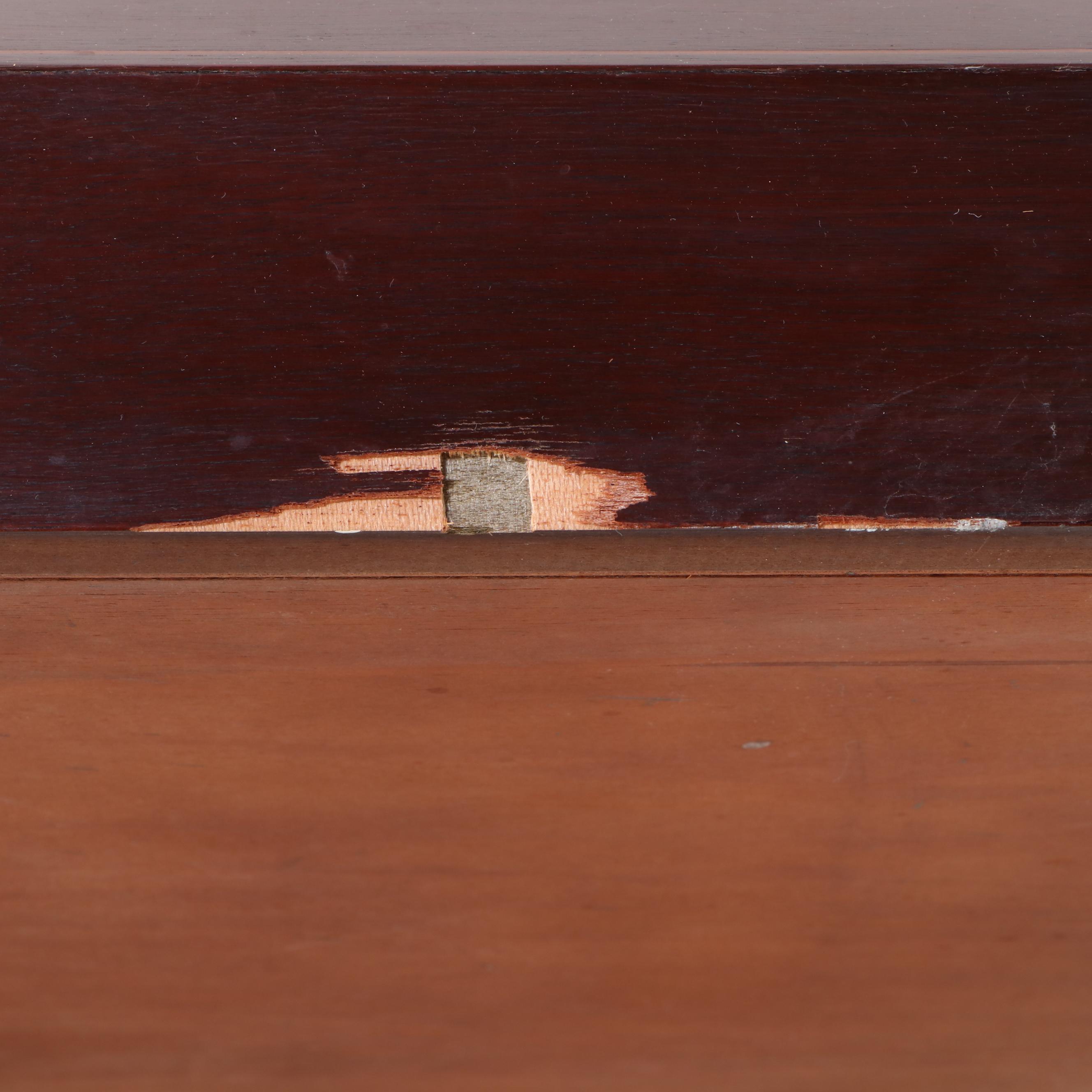 Drexel Federal Style Mahogany and Line-Inlaid Corner Cabinet