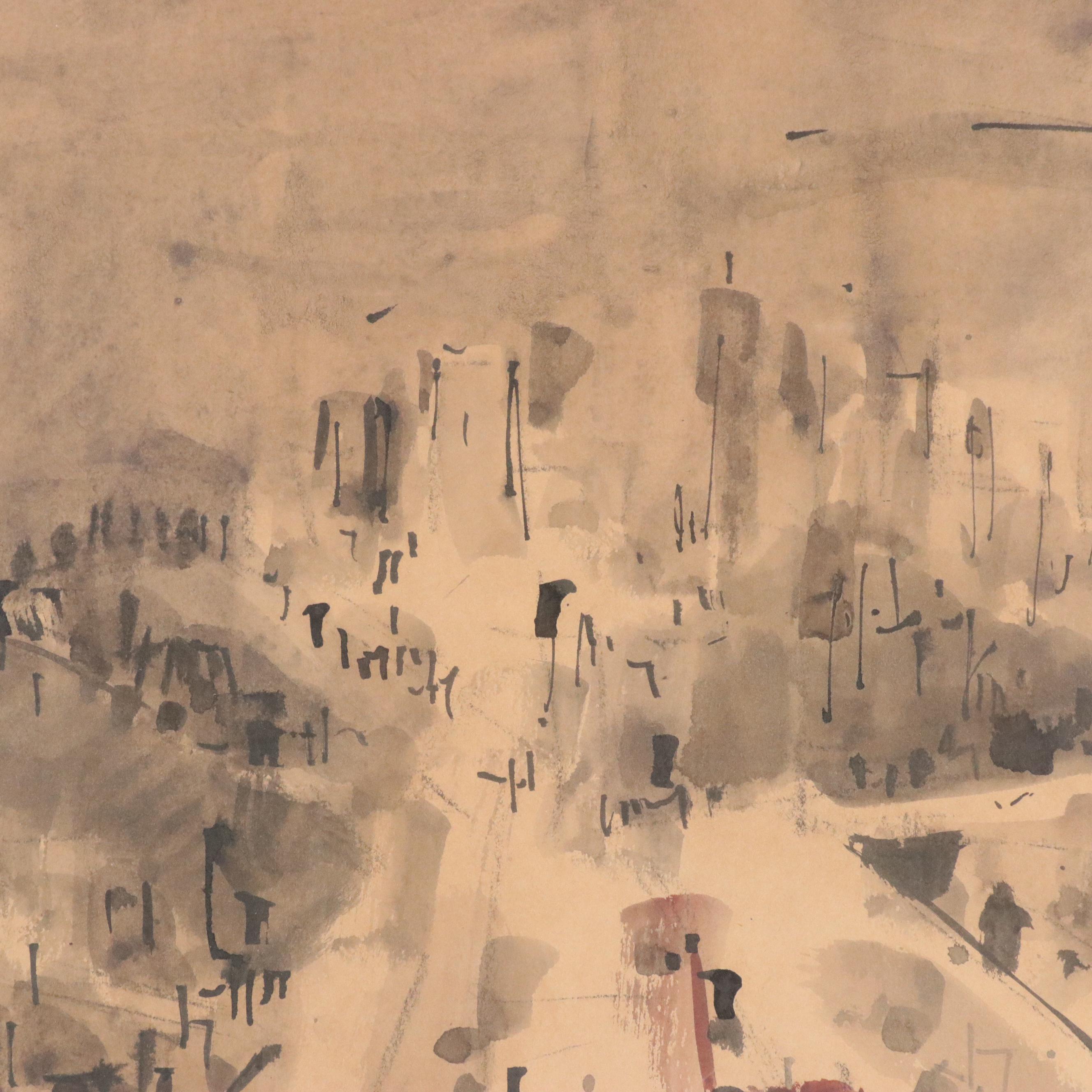 George Ball Watercolor Painting "San Francisco," Late 20th Century