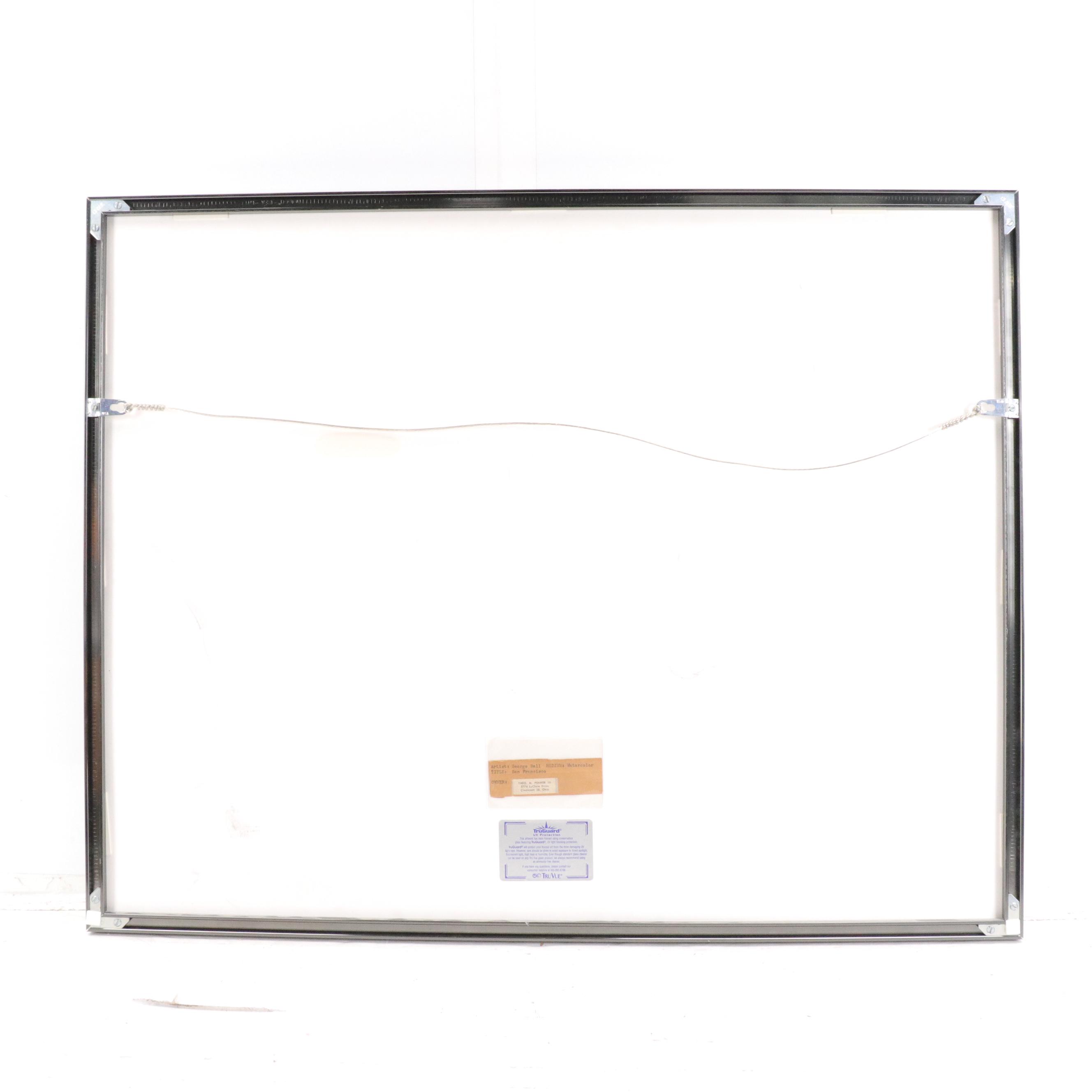 George Ball Watercolor Painting "San Francisco," Late 20th Century