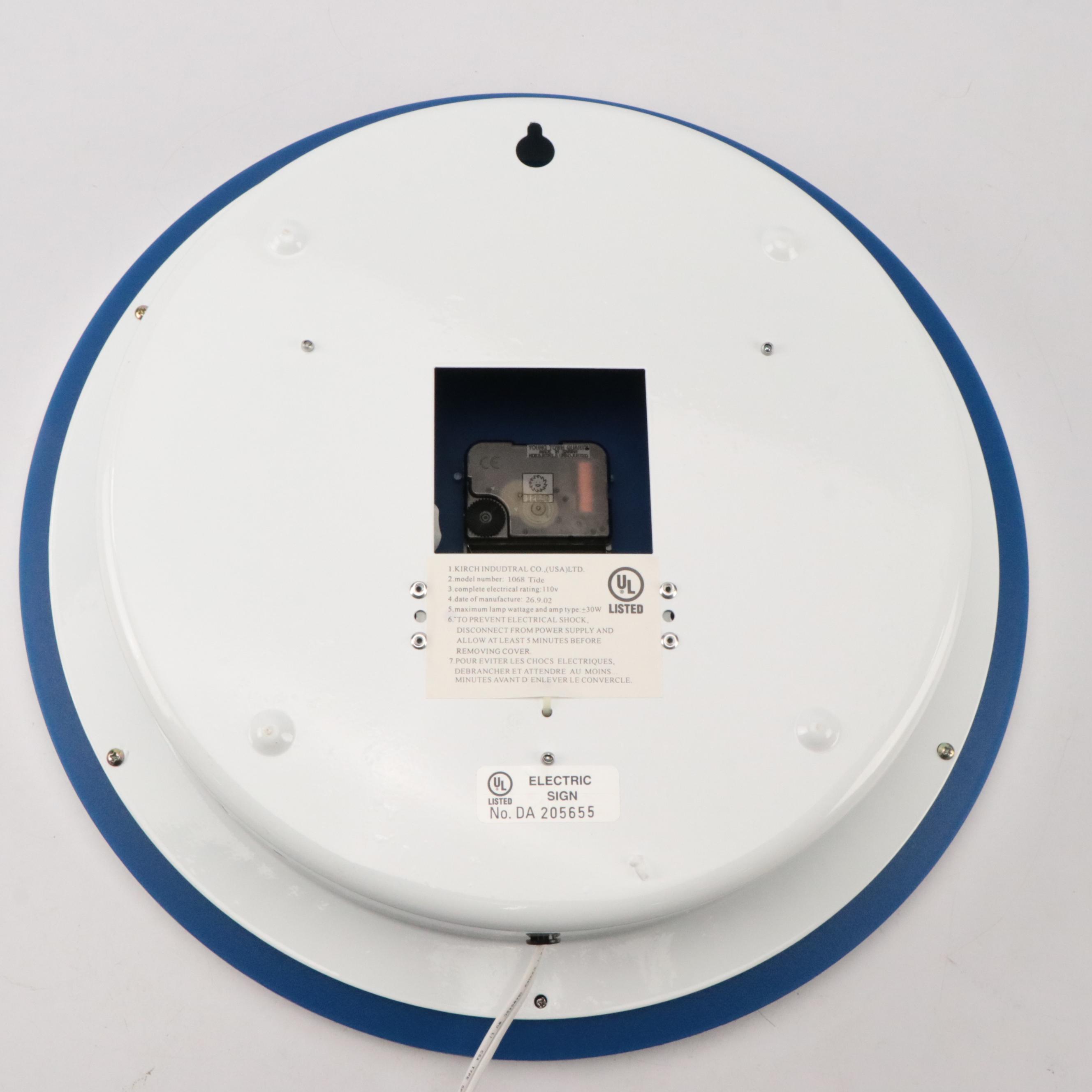 Tide Racing Advertising Illuminated Wall Clock