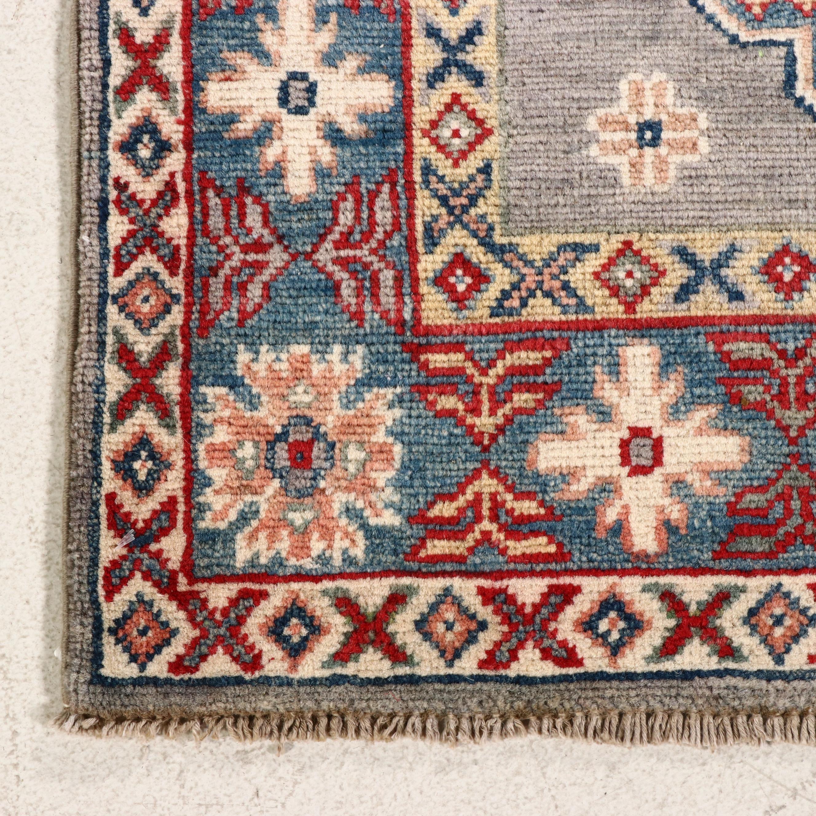 2'9 x 9'9 Hand-Knotted Afghan Kazak Carpet Runner