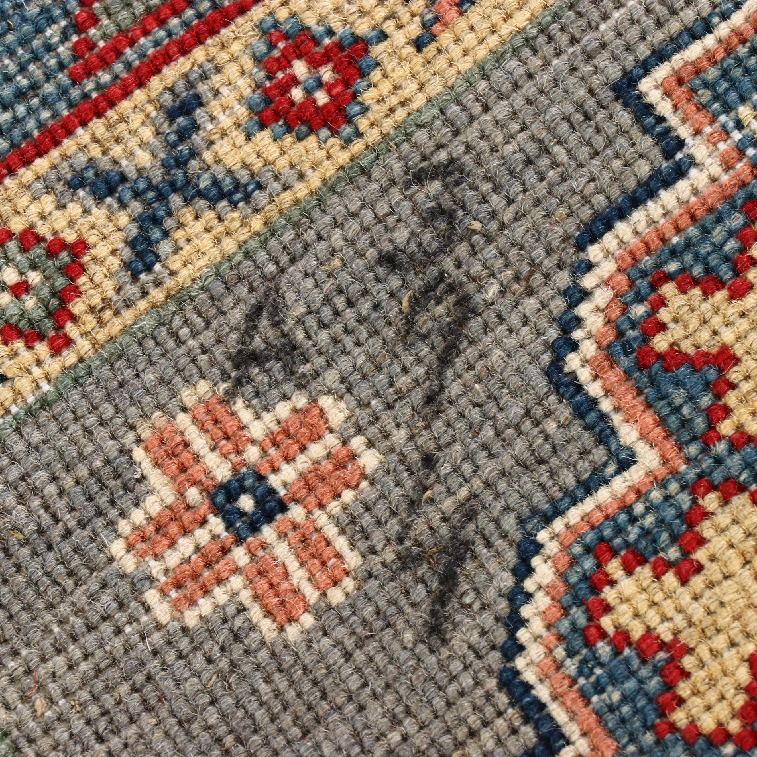 2'9 x 9'9 Hand-Knotted Afghan Kazak Carpet Runner