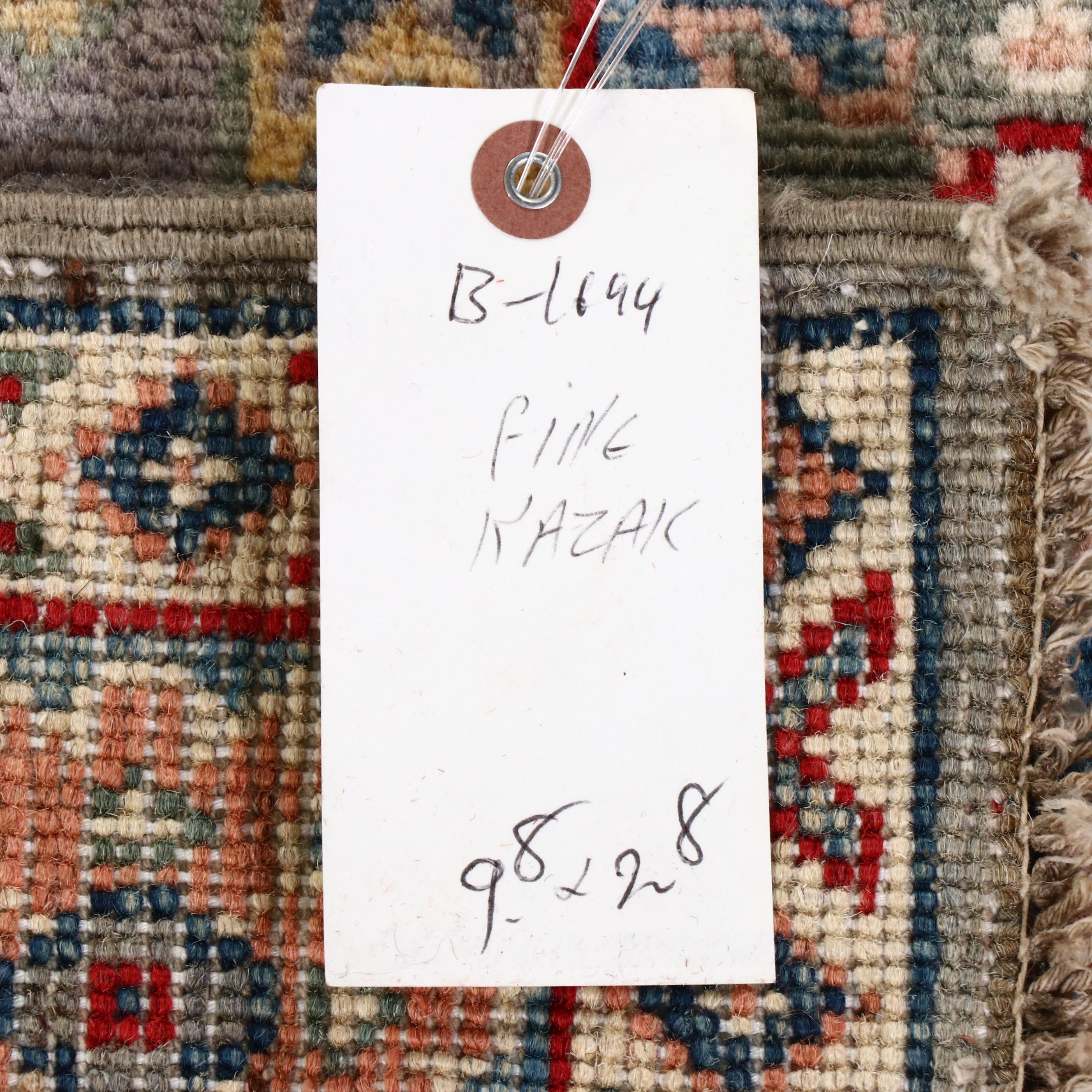 2'9 x 9'9 Hand-Knotted Afghan Kazak Carpet Runner