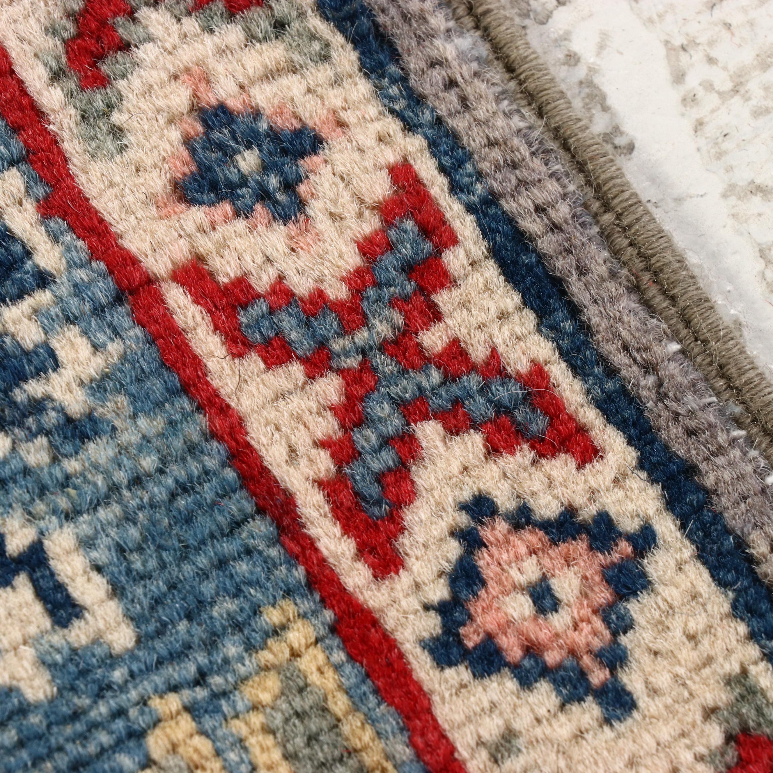 2'9 x 9'9 Hand-Knotted Afghan Kazak Carpet Runner