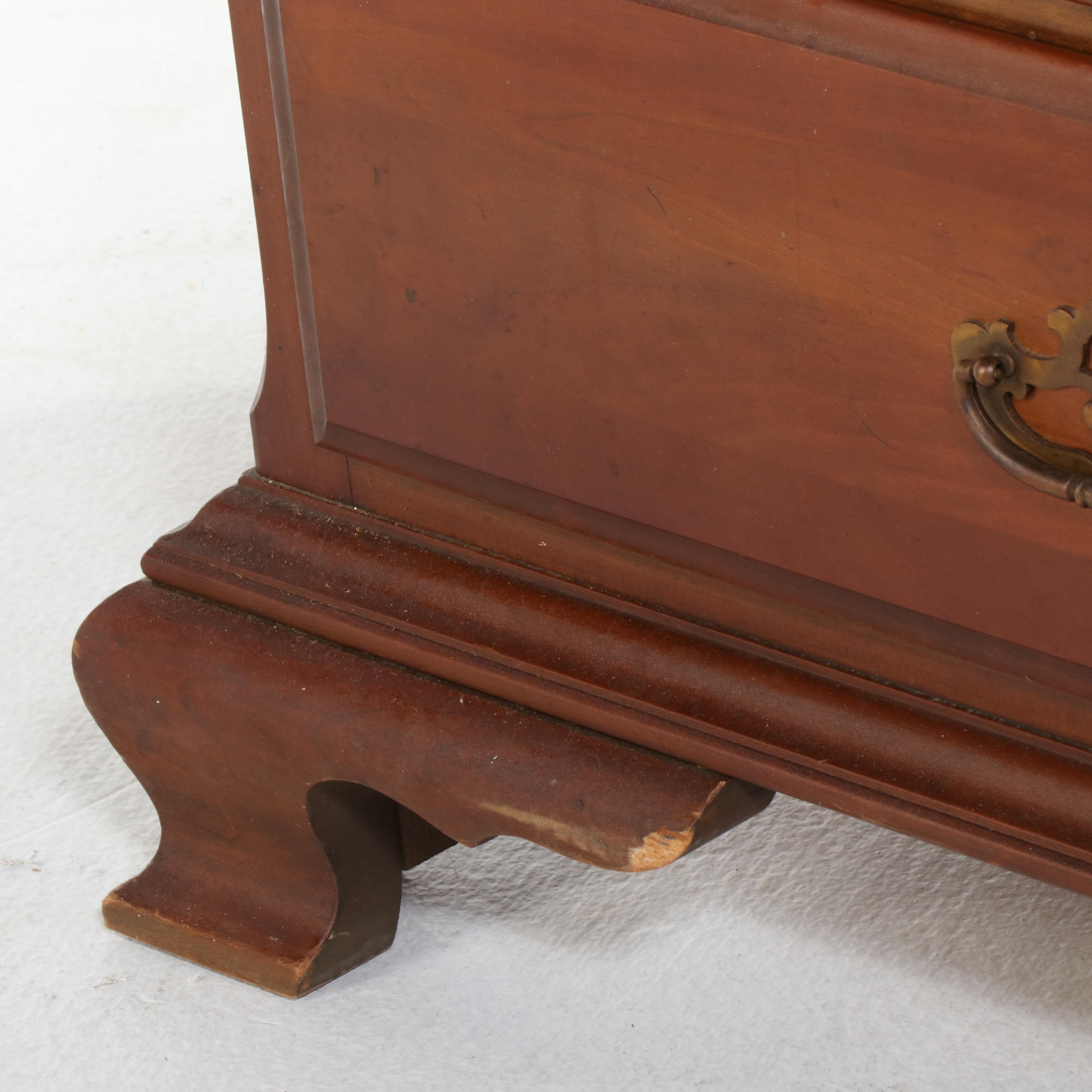 Chippendale Style Cherrywood Ten-Drawer Dresser, Mid-20th Century