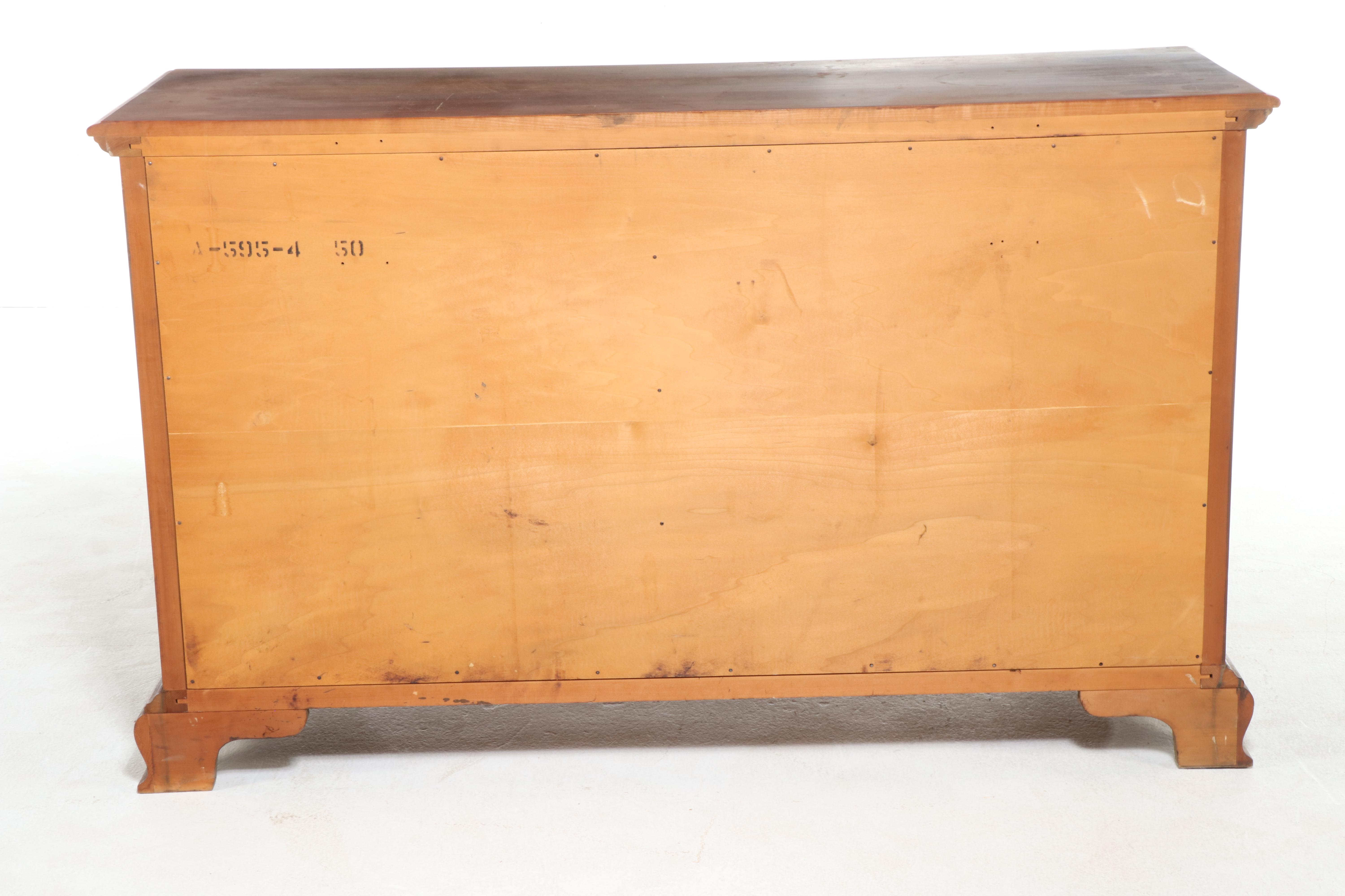 Chippendale Style Cherrywood Ten-Drawer Dresser, Mid-20th Century