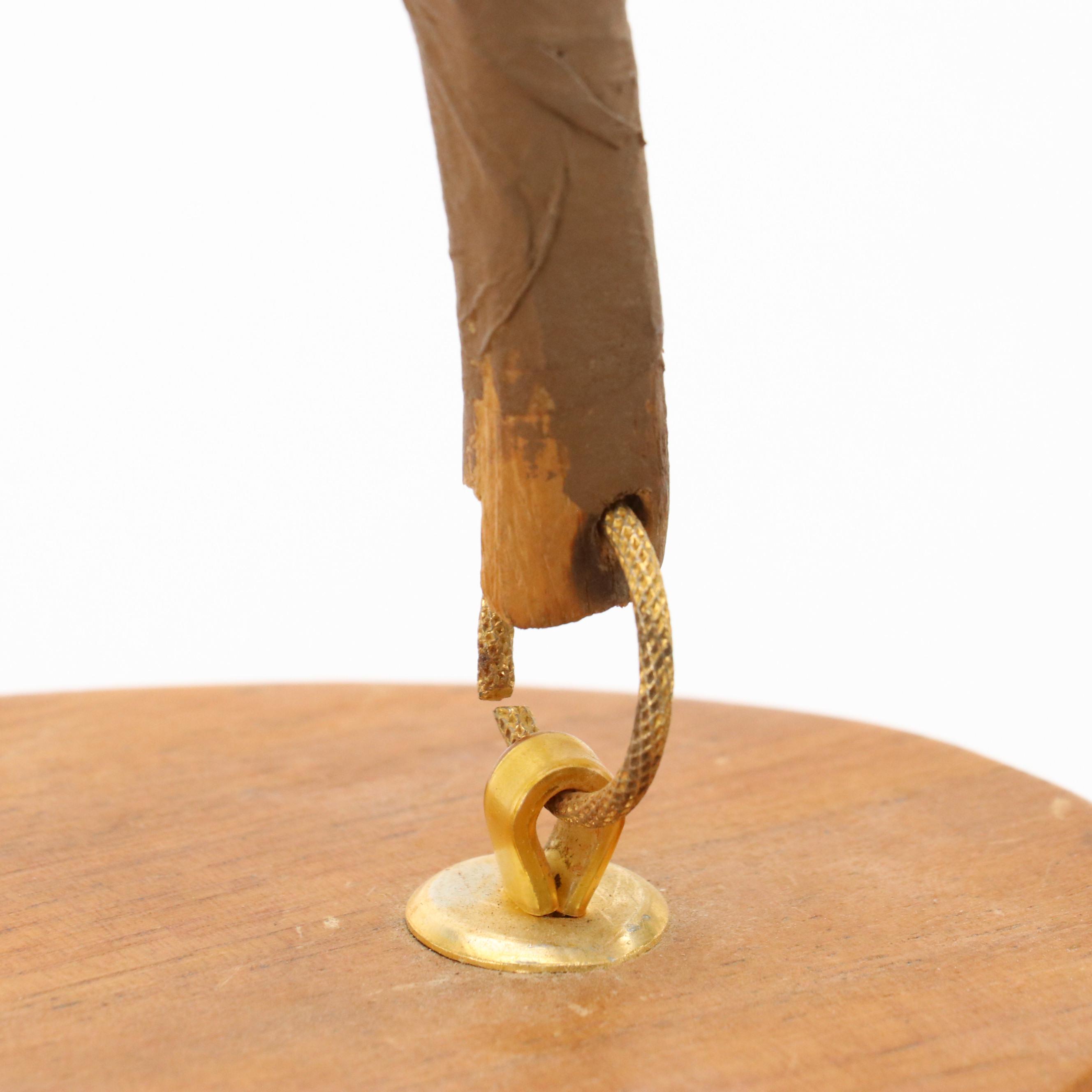 Vintage Wooden Box Style Handbag in Woven Straw with Embellishments