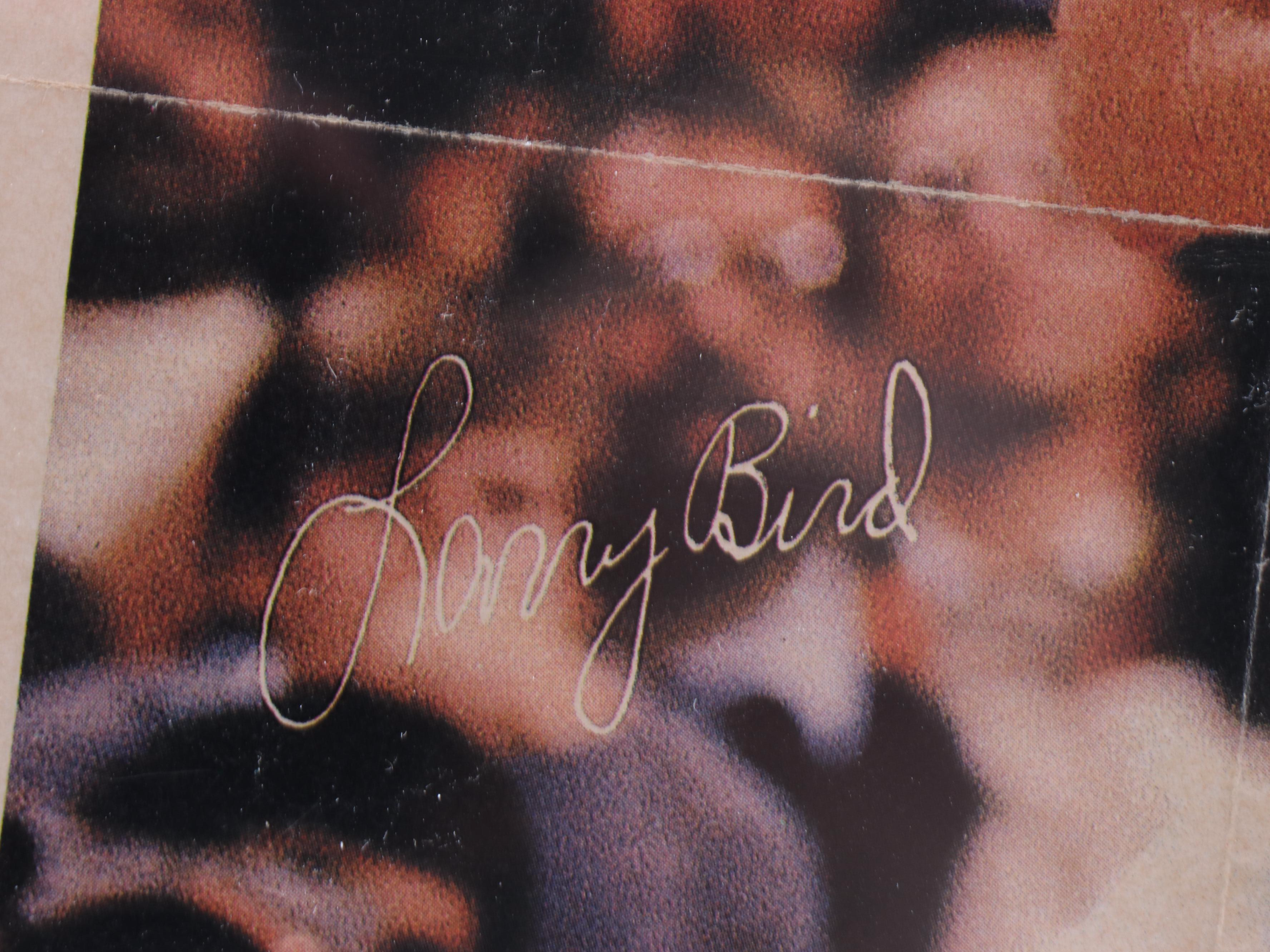 Michael Jordan and Larry Bird Posters with Sealed 1990 NBA Hoops Wax Packs