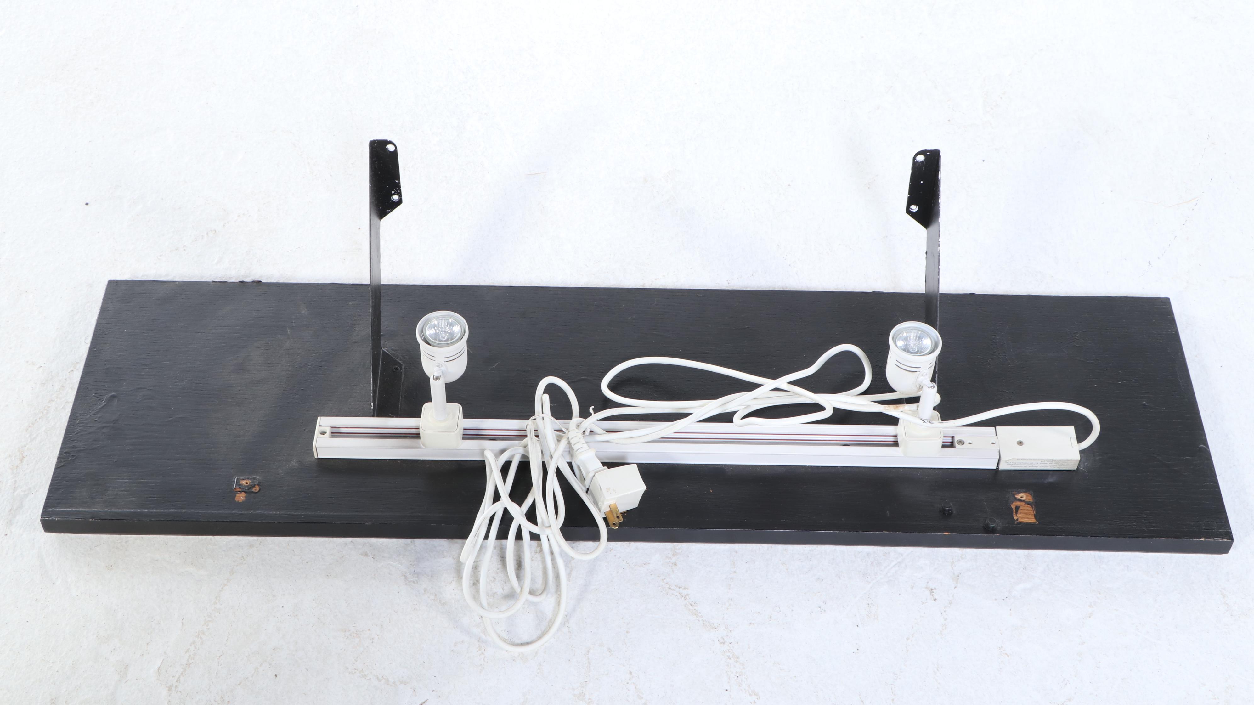 Colonial Style Ebonized Wood Single-Drawer Desk with Windsor Style Desk Chair