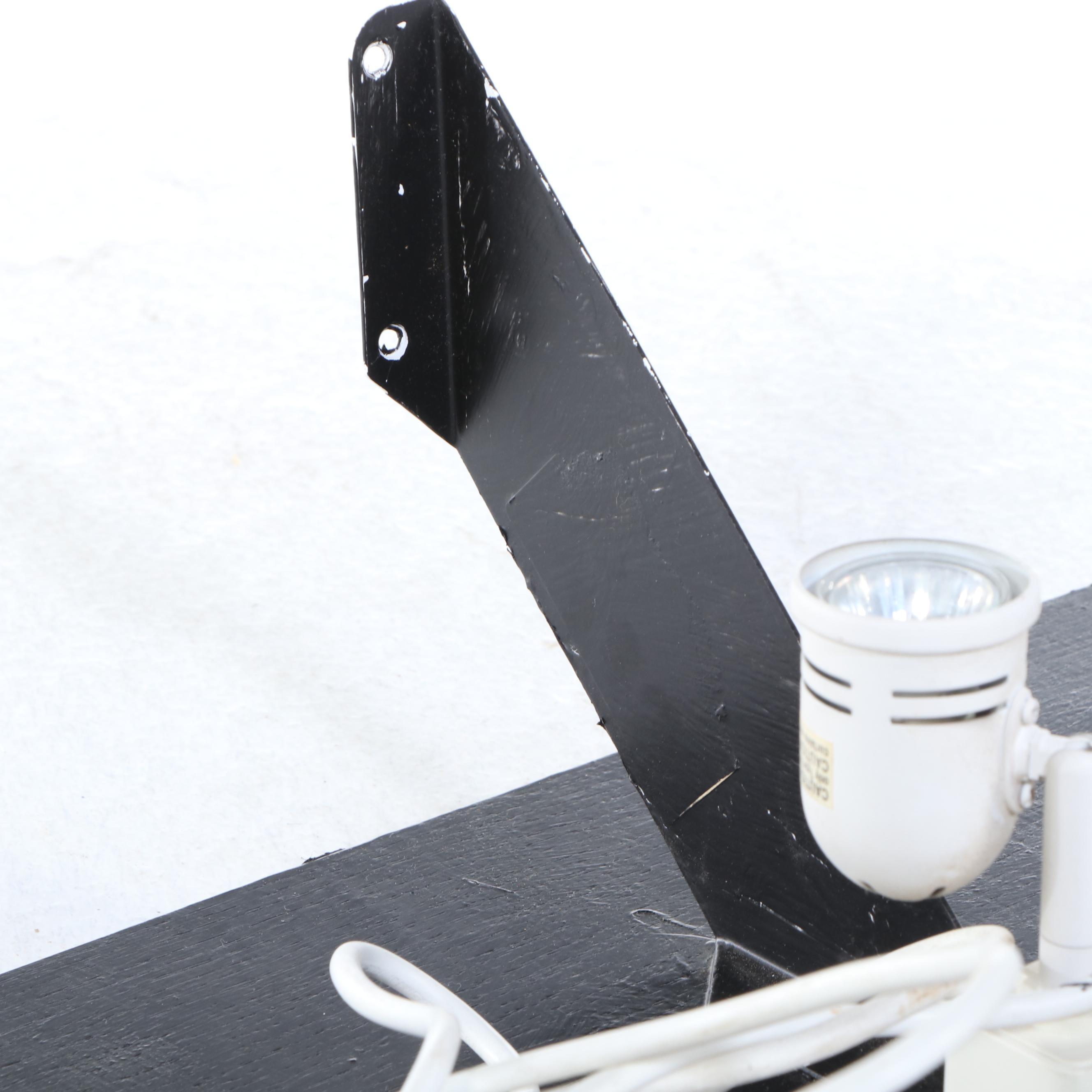 Colonial Style Ebonized Wood Single-Drawer Desk with Windsor Style Desk Chair