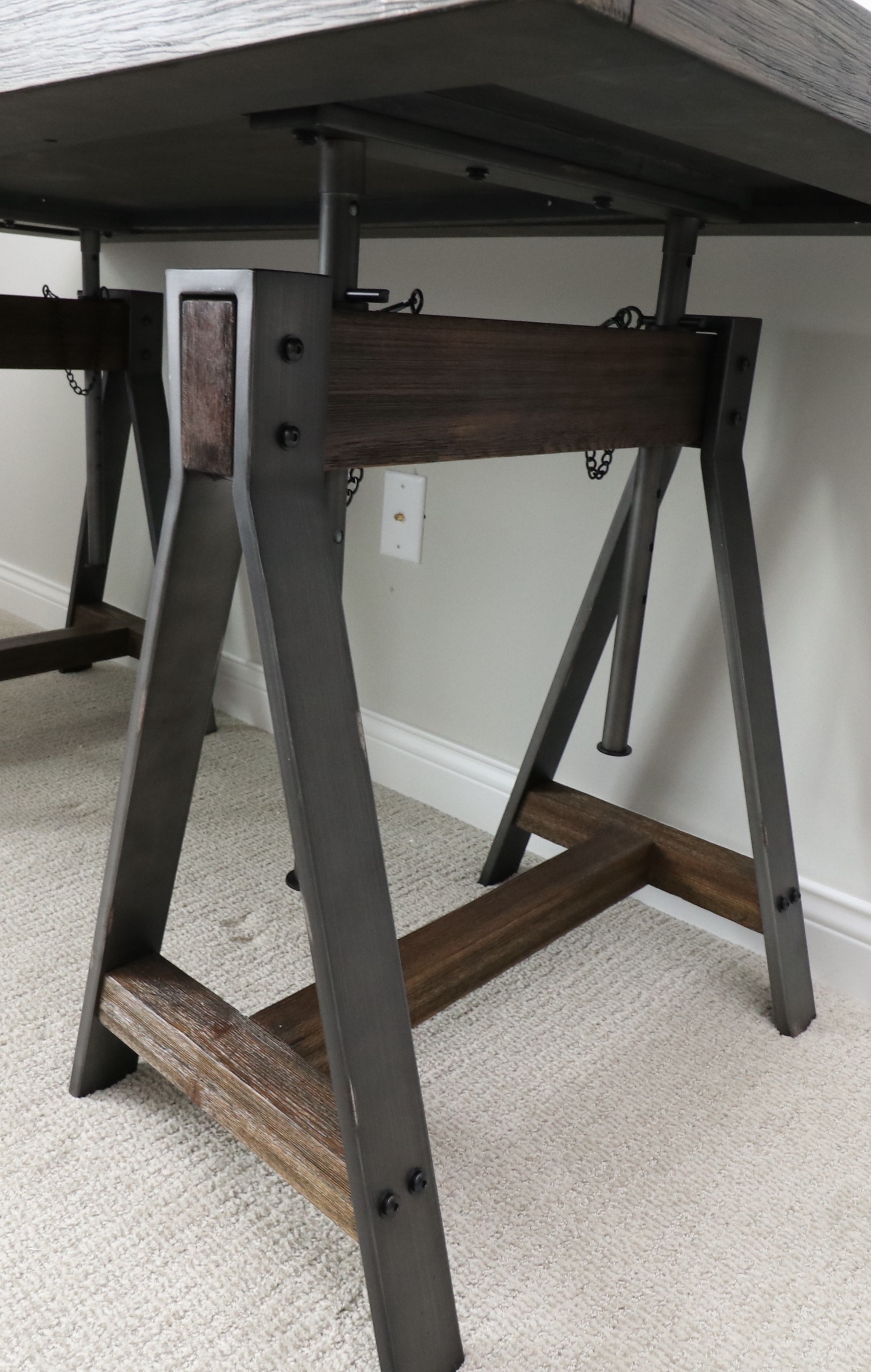 Coaster "Delmar" Adjustable Writing Table and Williams-Sonoma Desk Chair