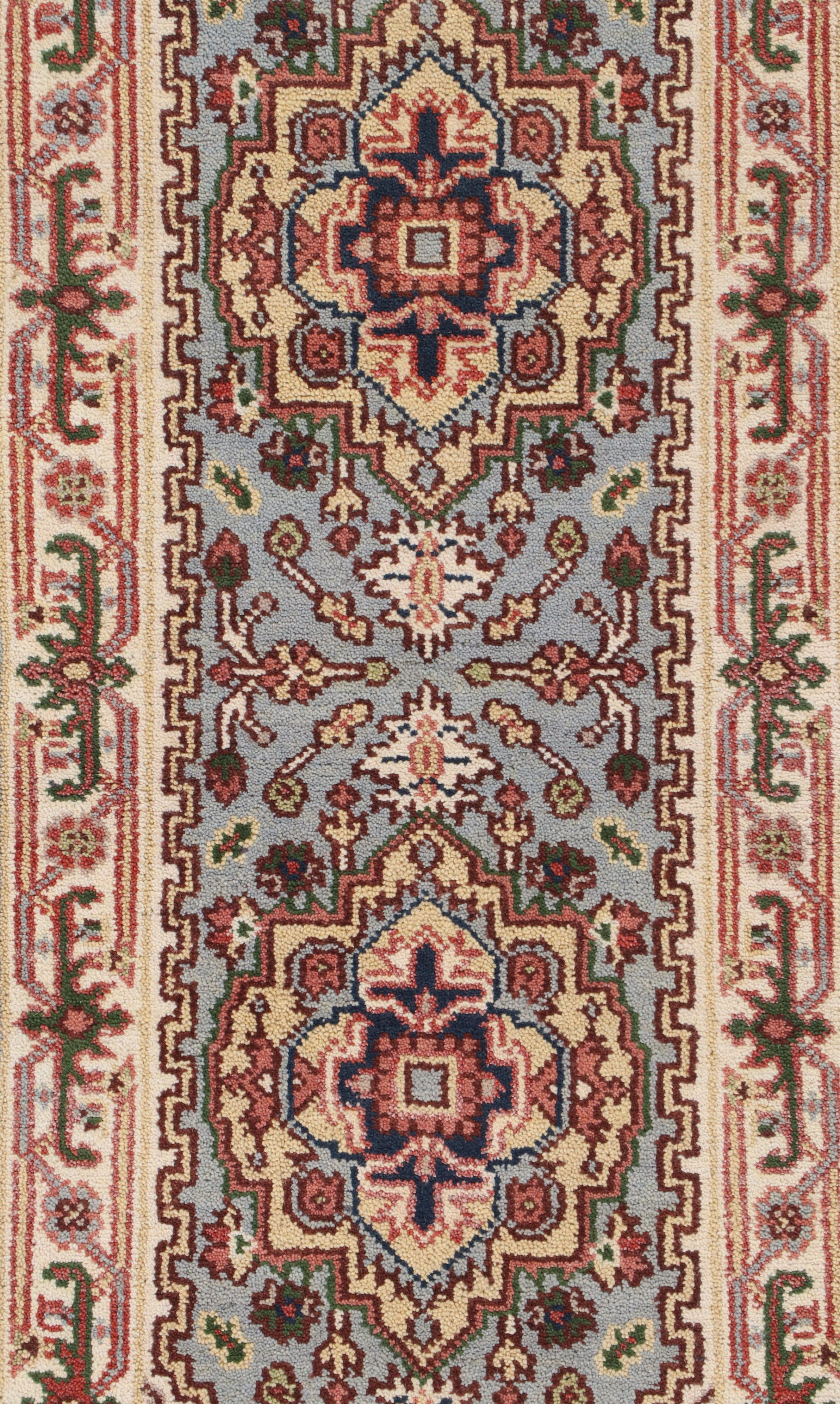 2'5 x 6'6 Hand-Knotted Indo-Persian Serapi Carpet Runner