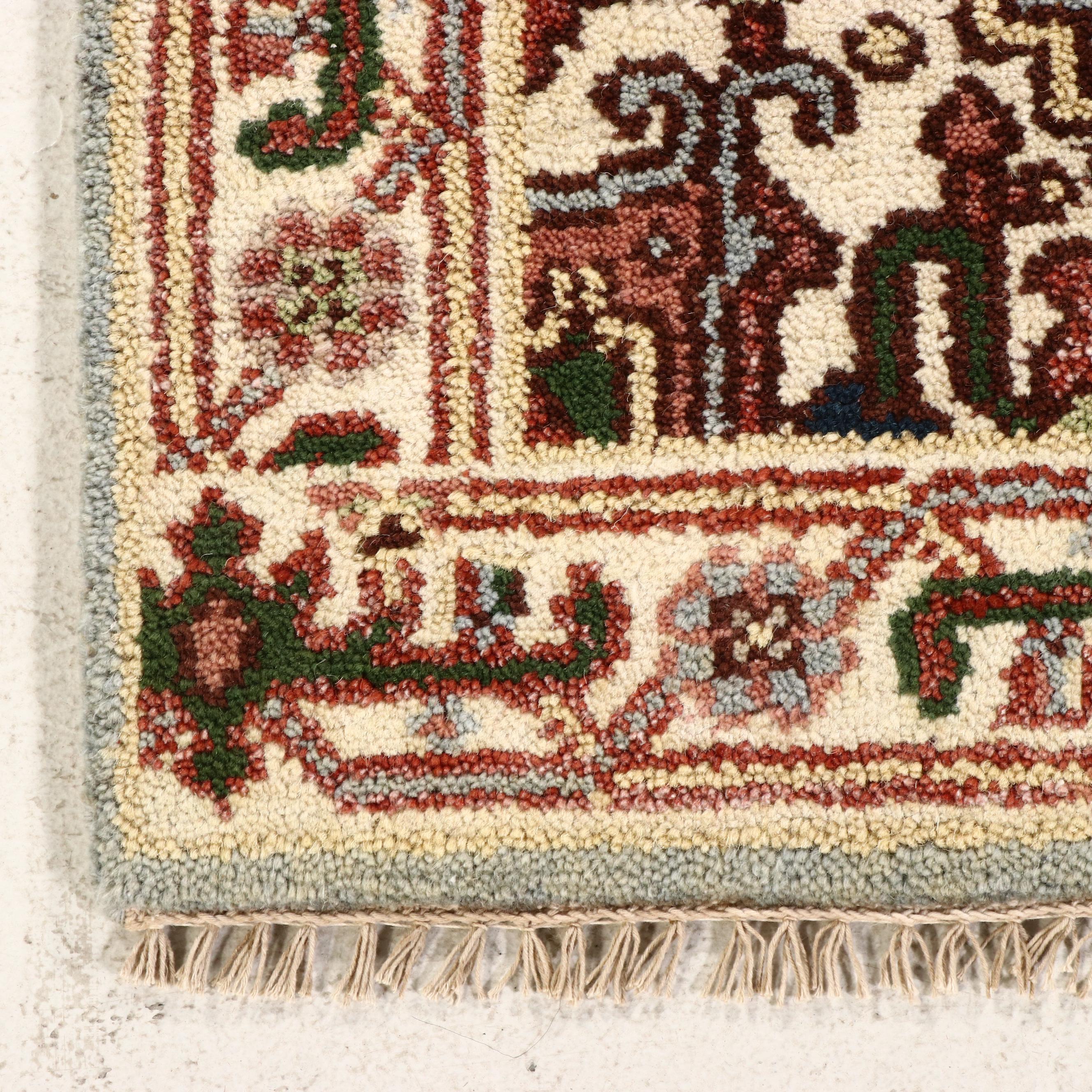 2'5 x 6'6 Hand-Knotted Indo-Persian Serapi Carpet Runner