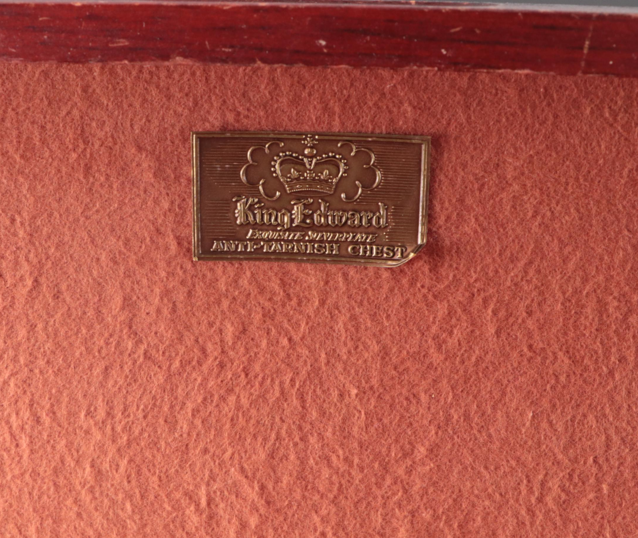 King Edward Silver Plate Flatware in Tarnish Resistant Chest