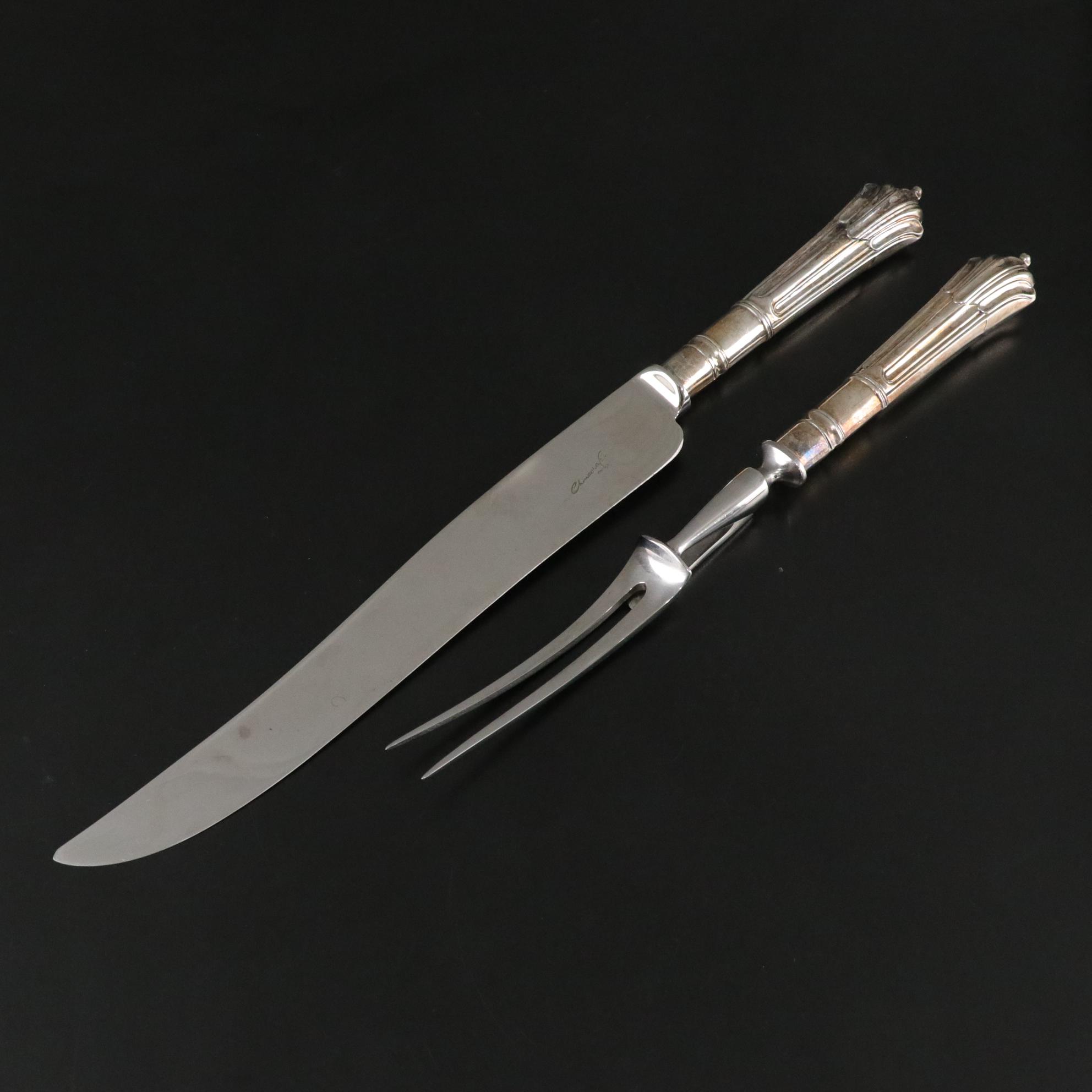 Sheffield "Albany" Silver Plate Flatware with Chinacraft Dinner Knives