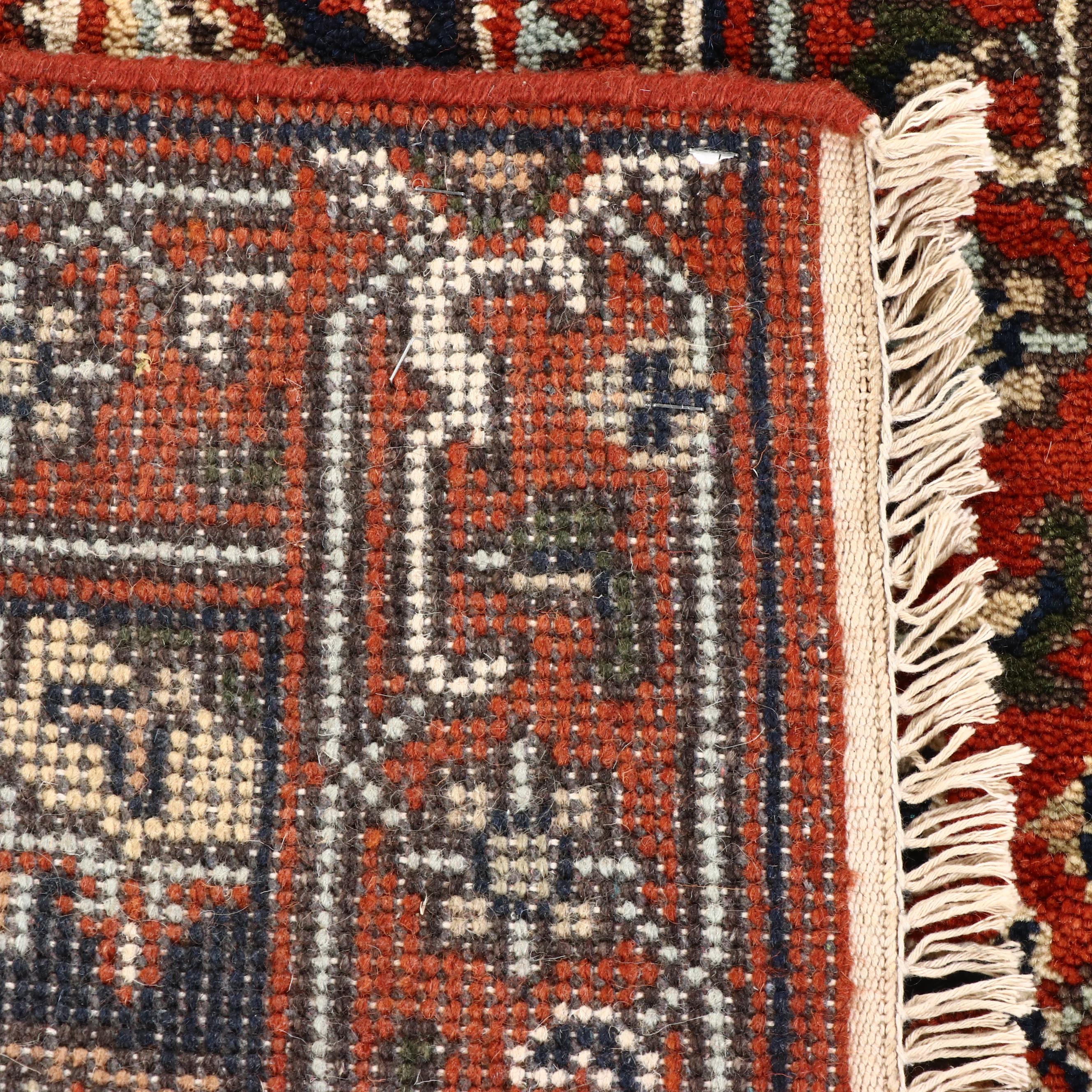 2'7 x 12'2 Hand-Knotted Indo-Persian Serapi Carpet Runner