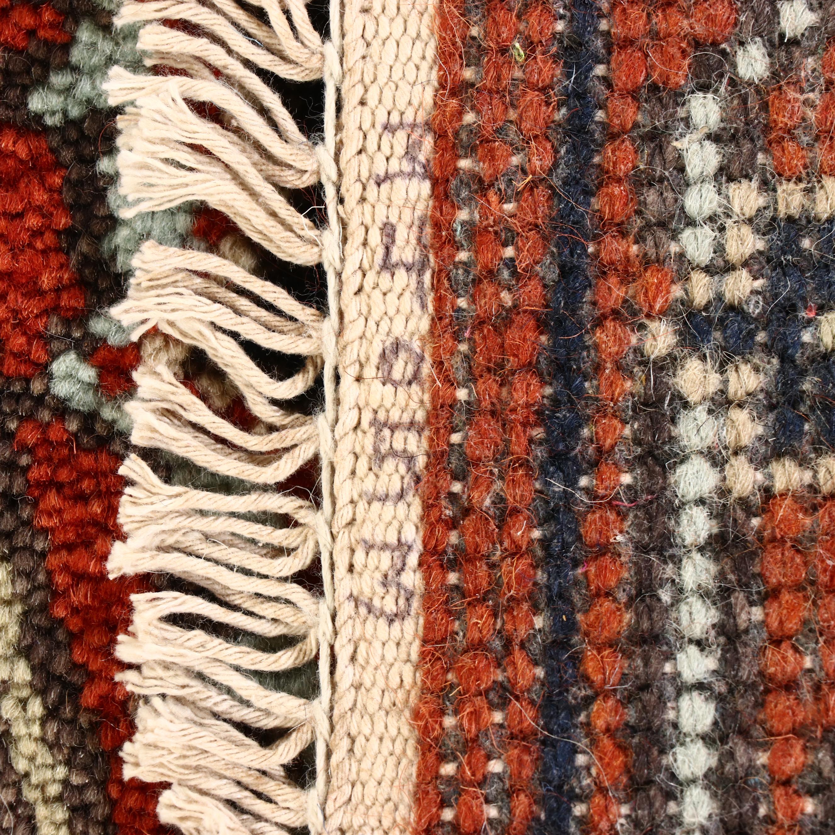 2'7 x 12'2 Hand-Knotted Indo-Persian Serapi Carpet Runner