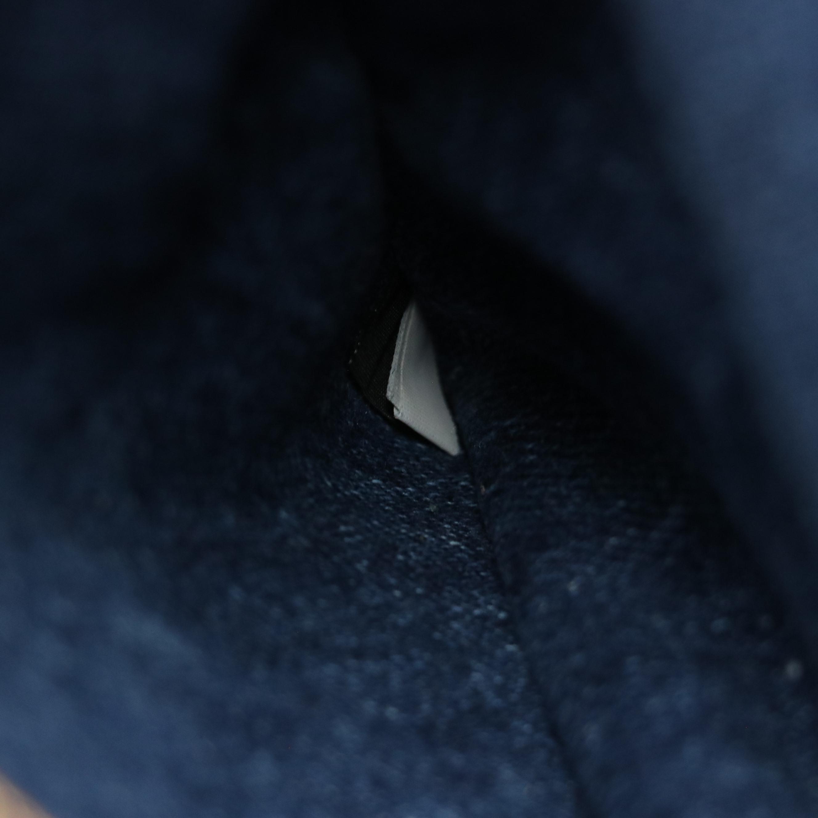 Prada Large Canapa Logo Tote in Blue Denim