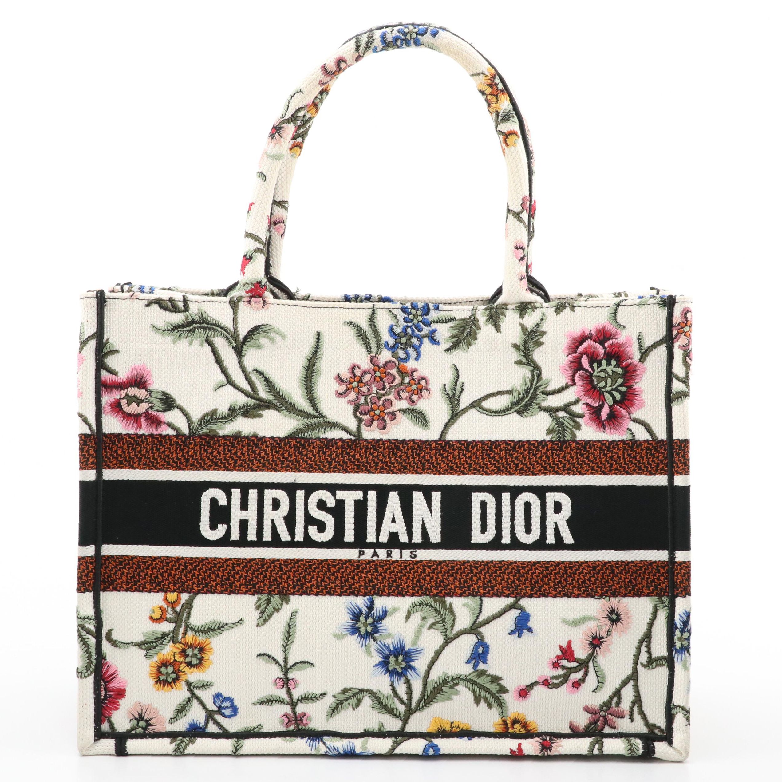 Christian Dior Embroidered Toile De Jouy Fantastica Book Tote