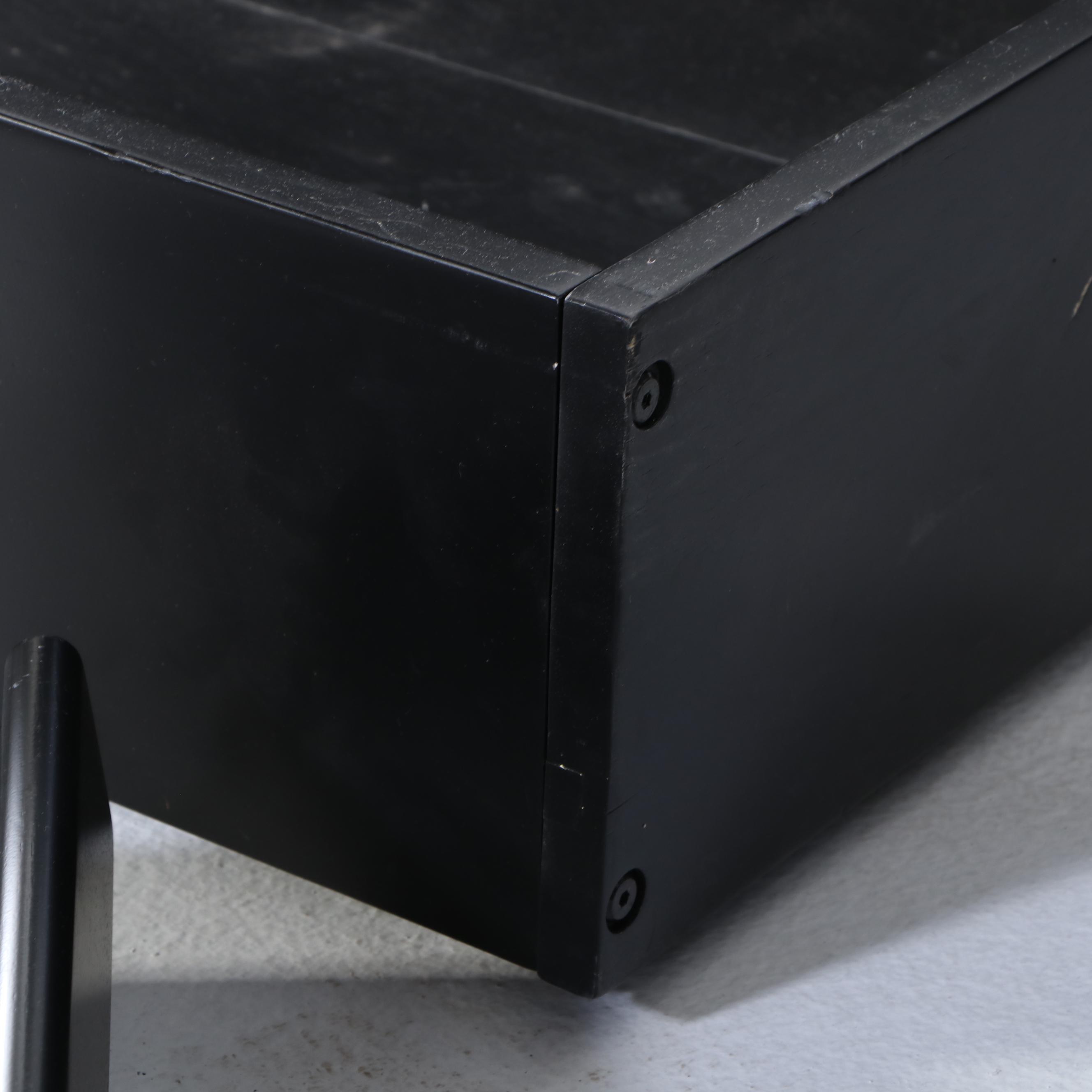 Pottery Barn Kids Contemporary Black Painted Wood Bunk Bed Set