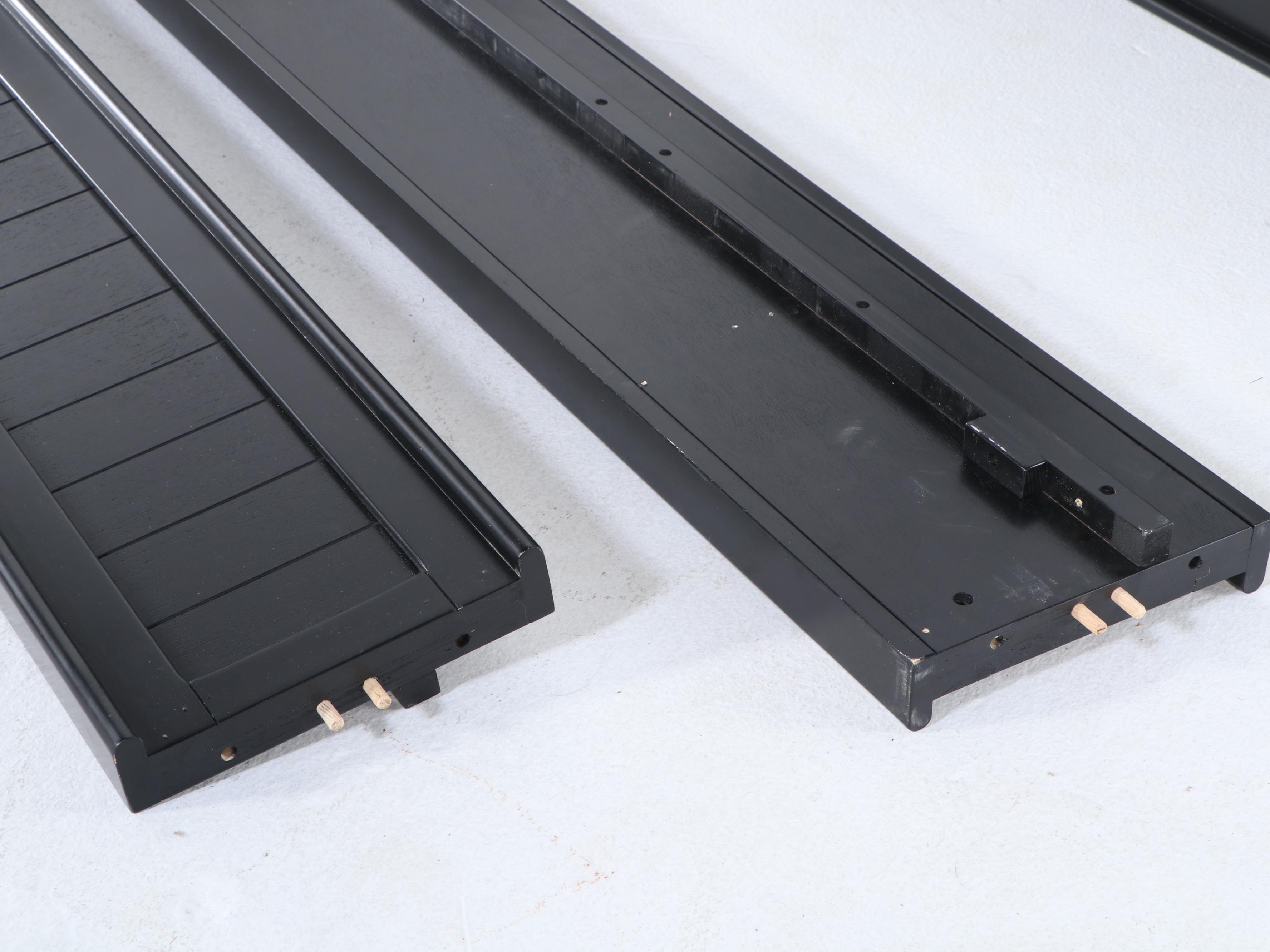 Pottery Barn Kids Contemporary Black Painted Wood Bunk Bed Set