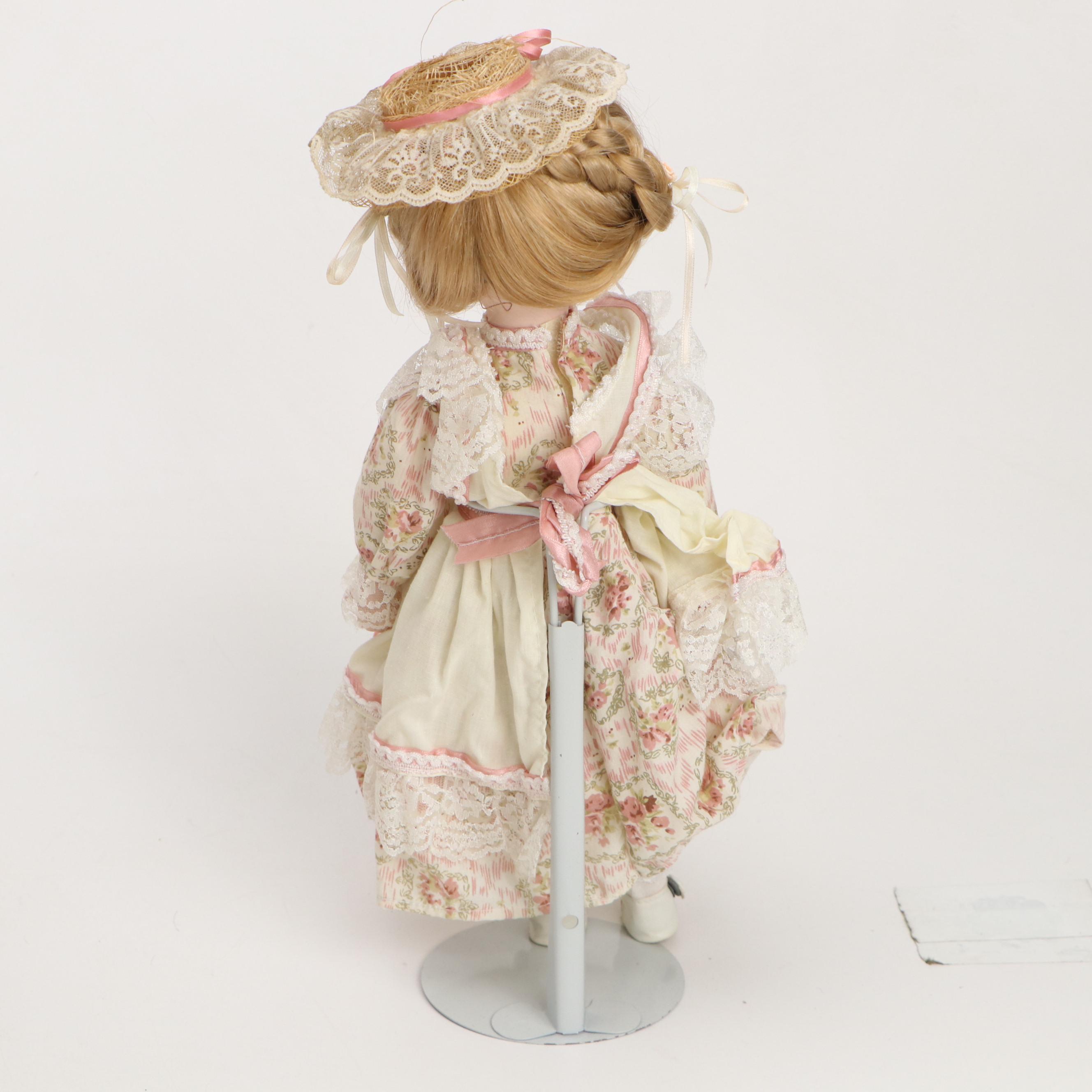 Porcelain Dolls in Dresses with Lace