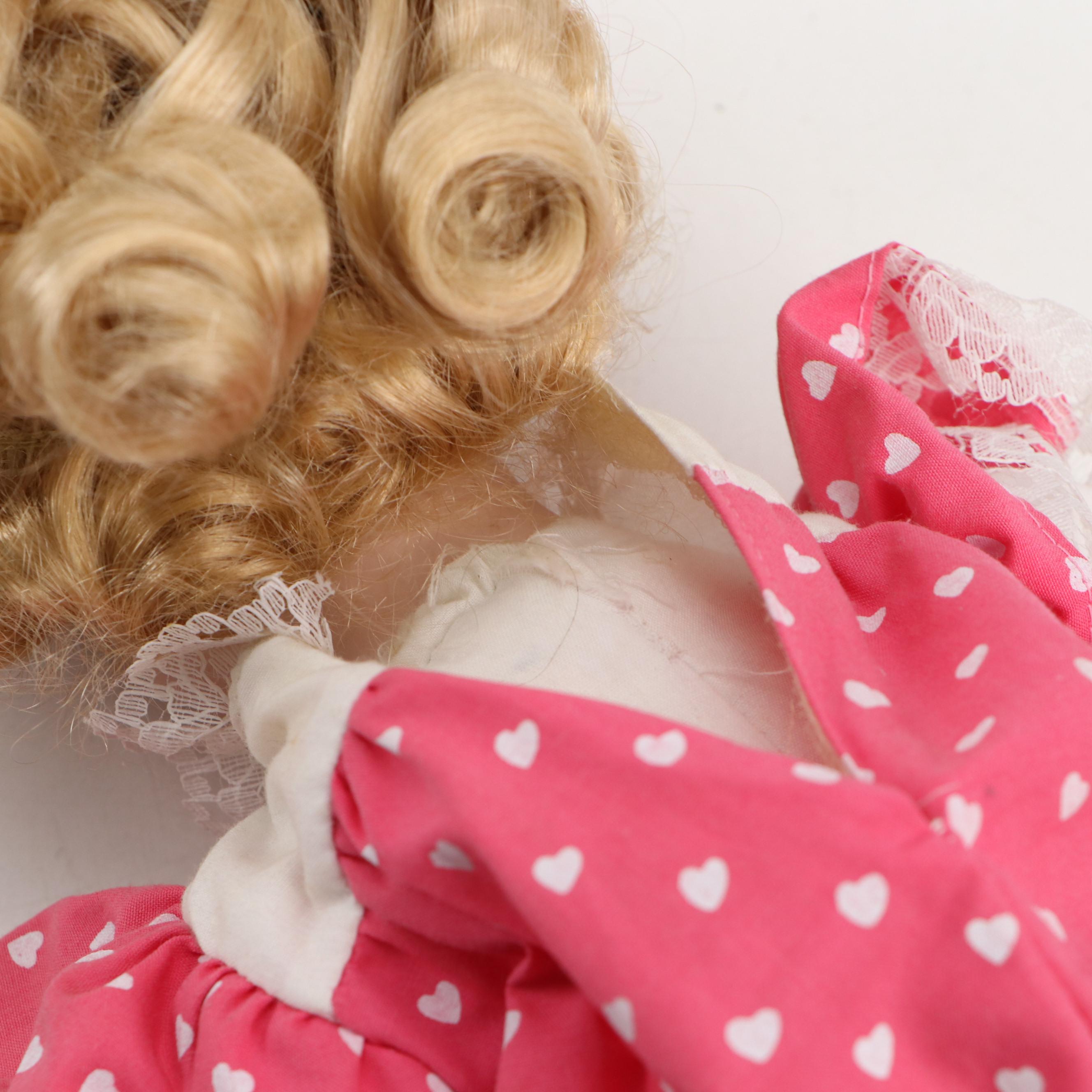 Porcelain Dolls in Dresses with Lace