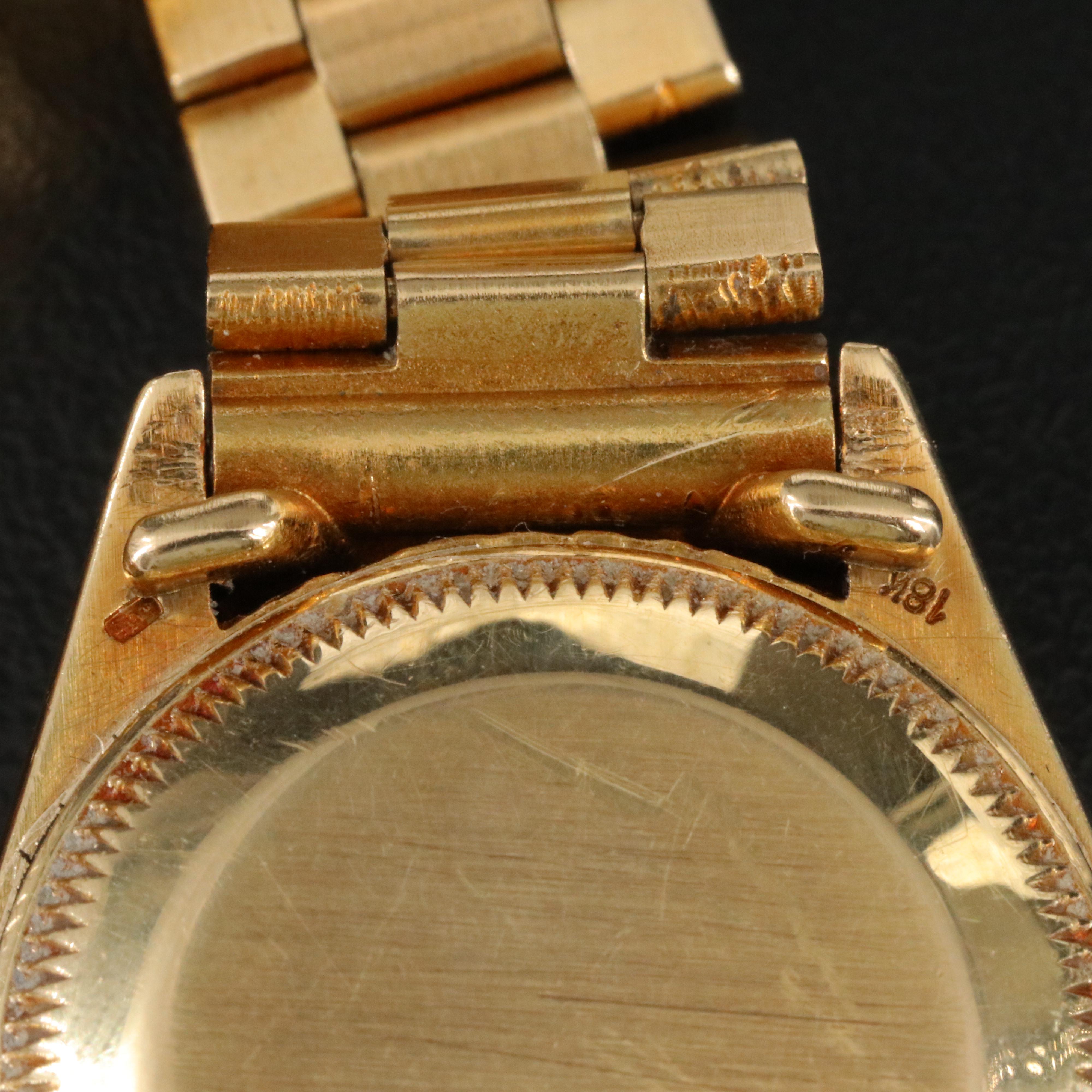 1978 Rolex Custom Diamond Dial Bark Bezel and President Band Watch