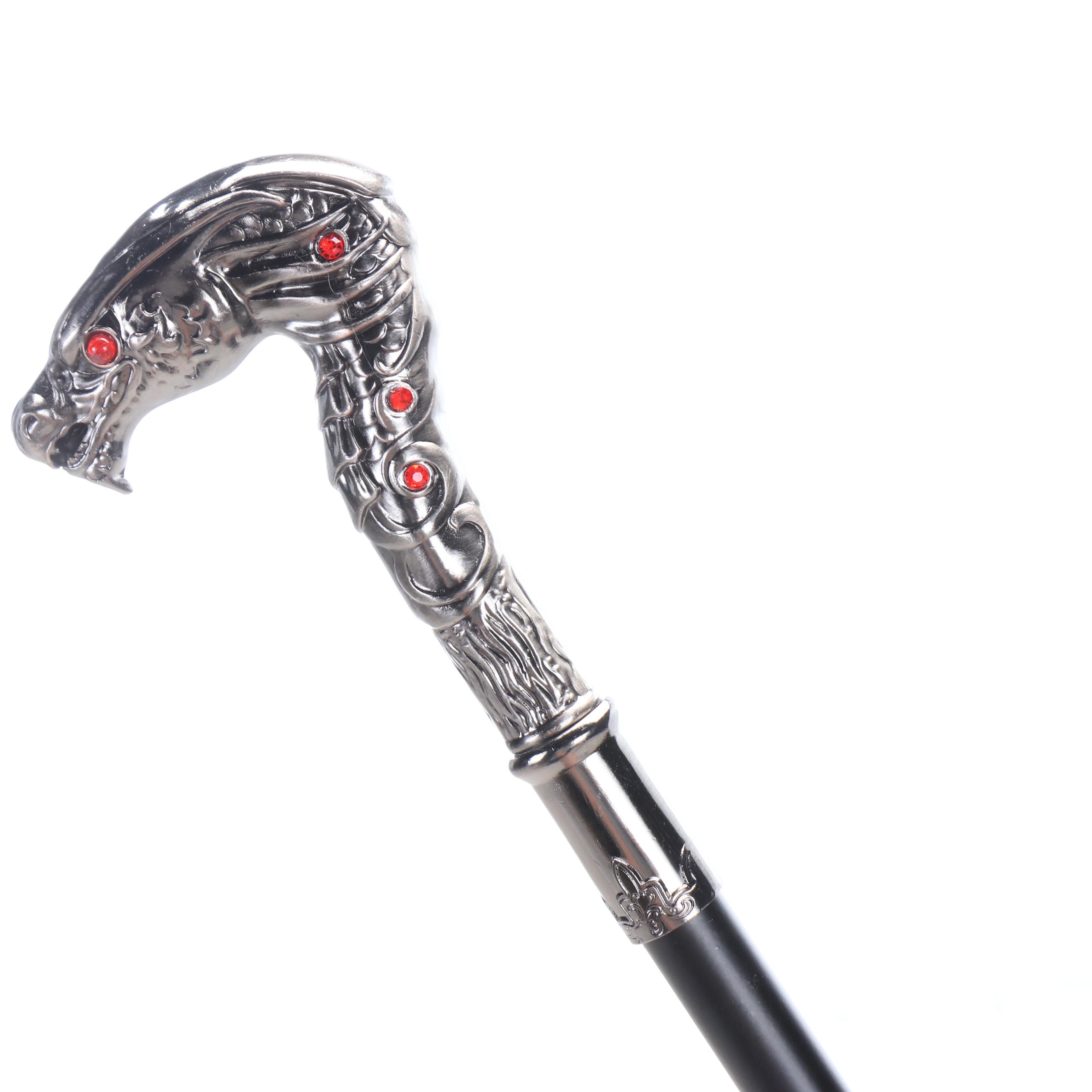 Hooded Dragon Metal Sword Cane