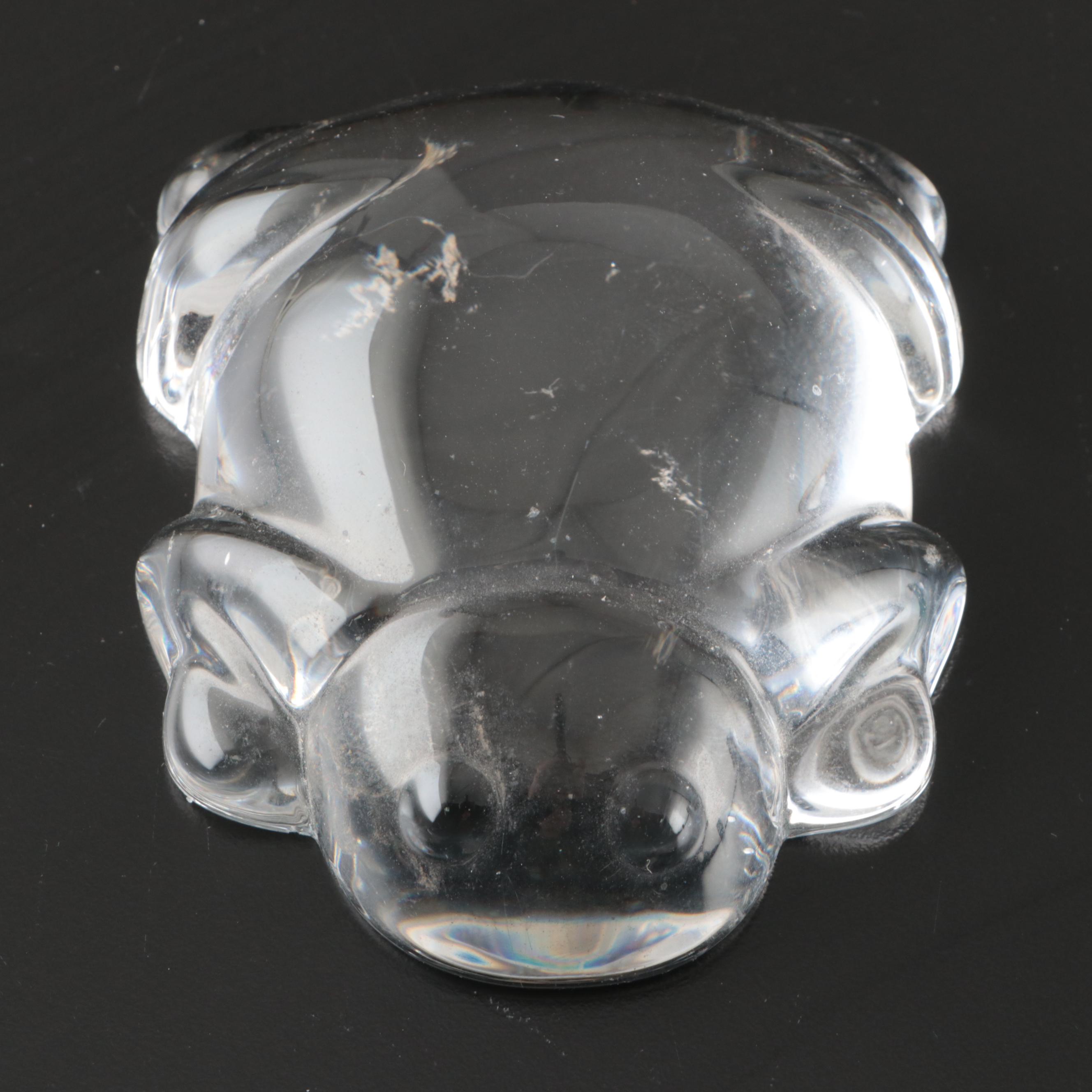 Fenton Glass Bear Figure and Other Crystal Animal Paperweights