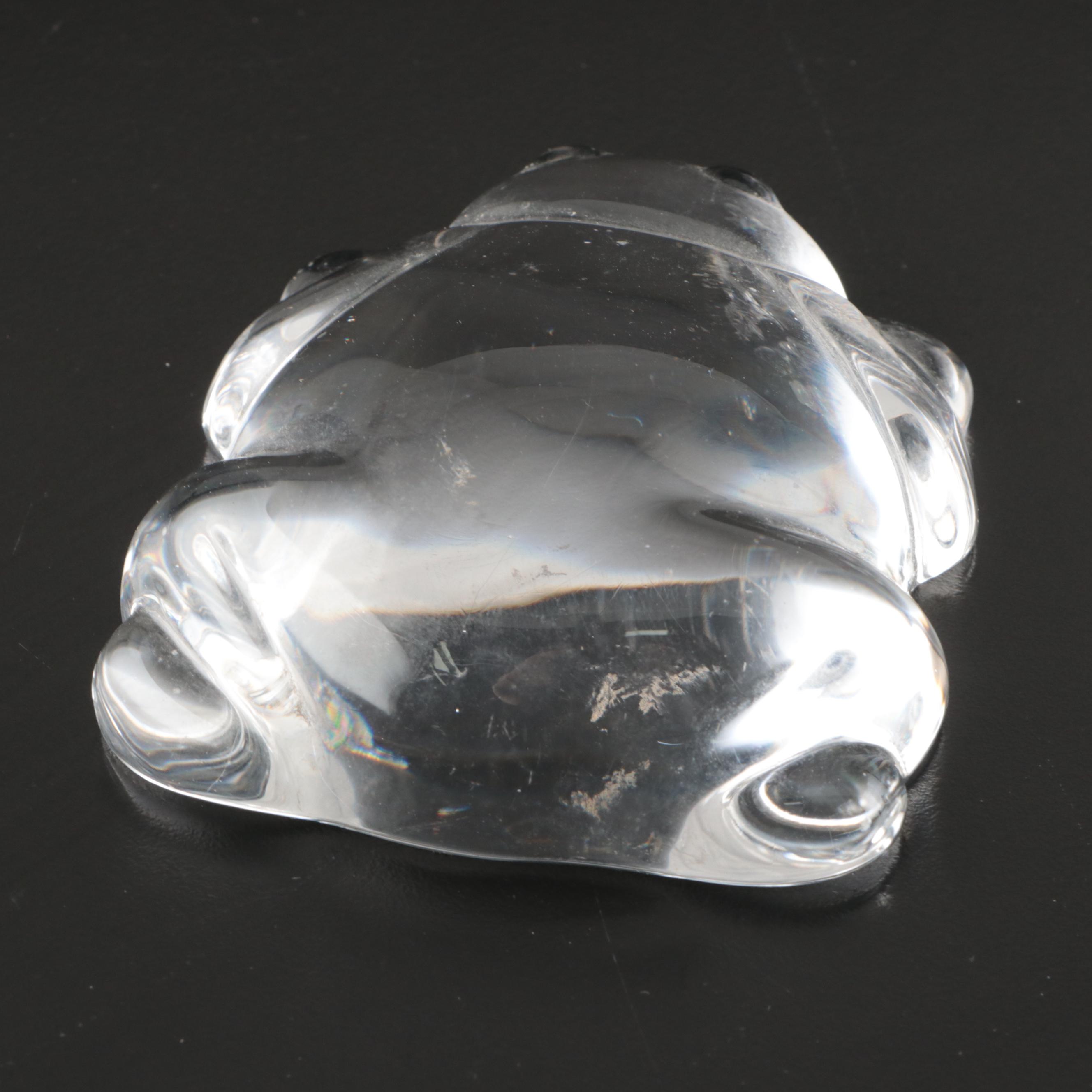 Fenton Glass Bear Figure and Other Crystal Animal Paperweights