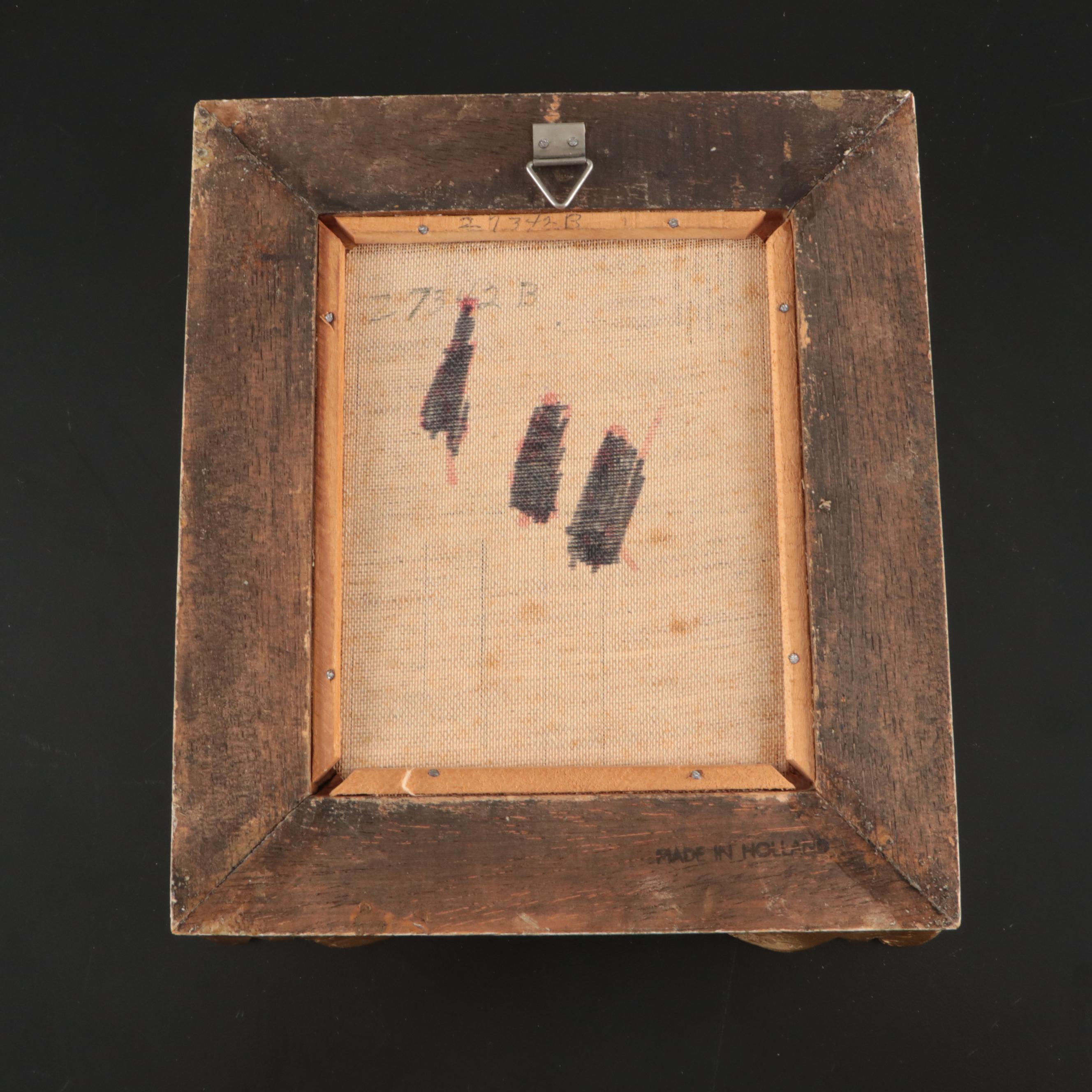 Spelter Eagle Figurine and Brass Letter Holder with Giltwood and Resin Frames