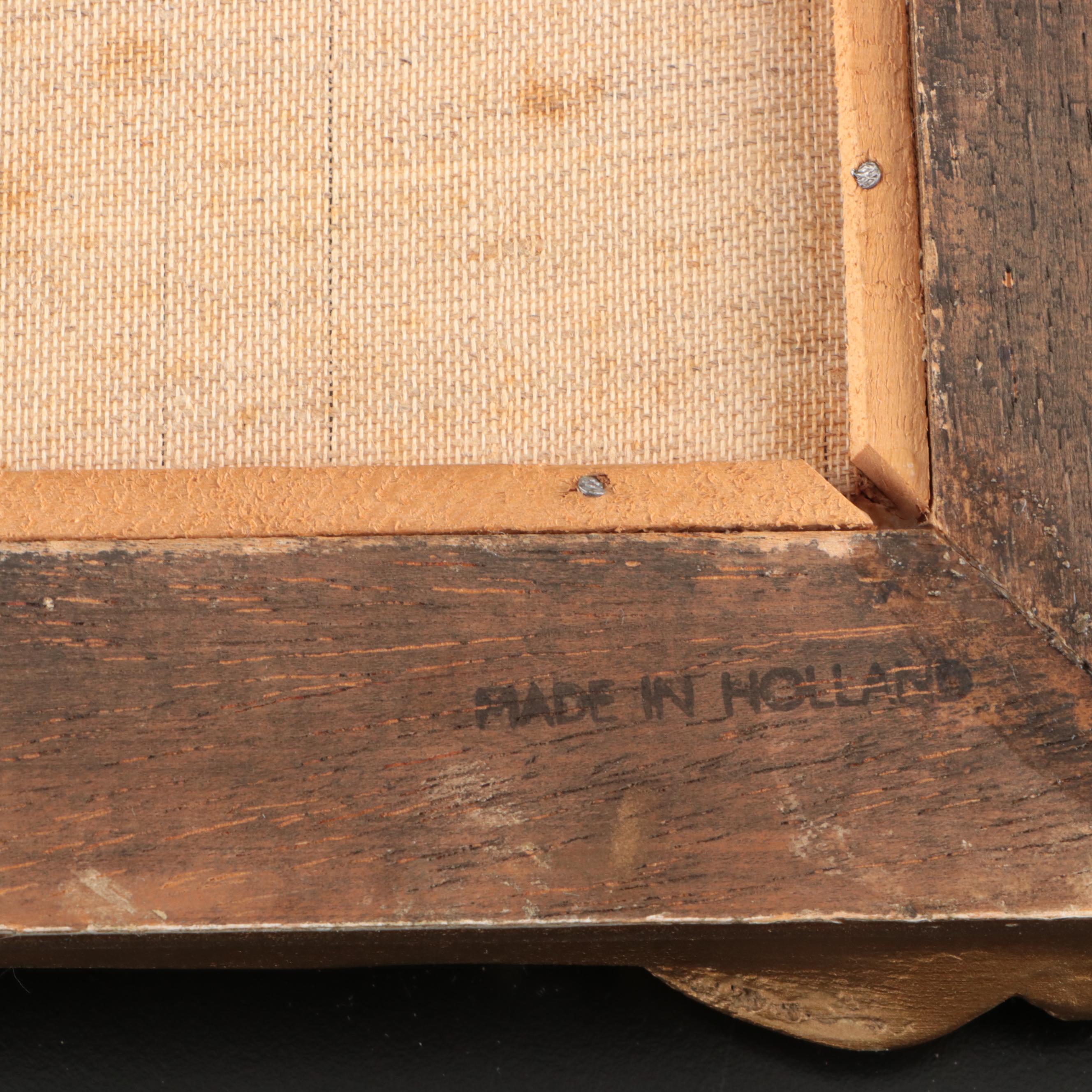 Spelter Eagle Figurine and Brass Letter Holder with Giltwood and Resin Frames